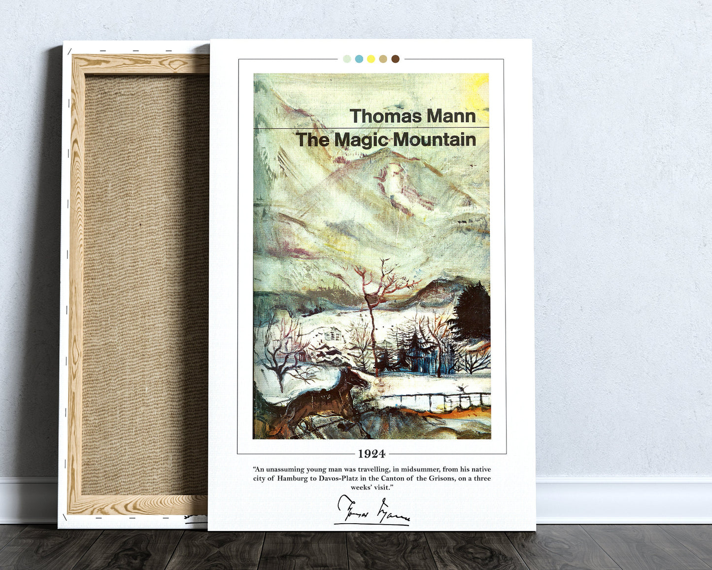 The Magic Mountain Book Cover Poster | Thomas Mann, The Magic Mountain Poster, Book Posters, Book Art, Canvas Wall Art, Book Lover Gift