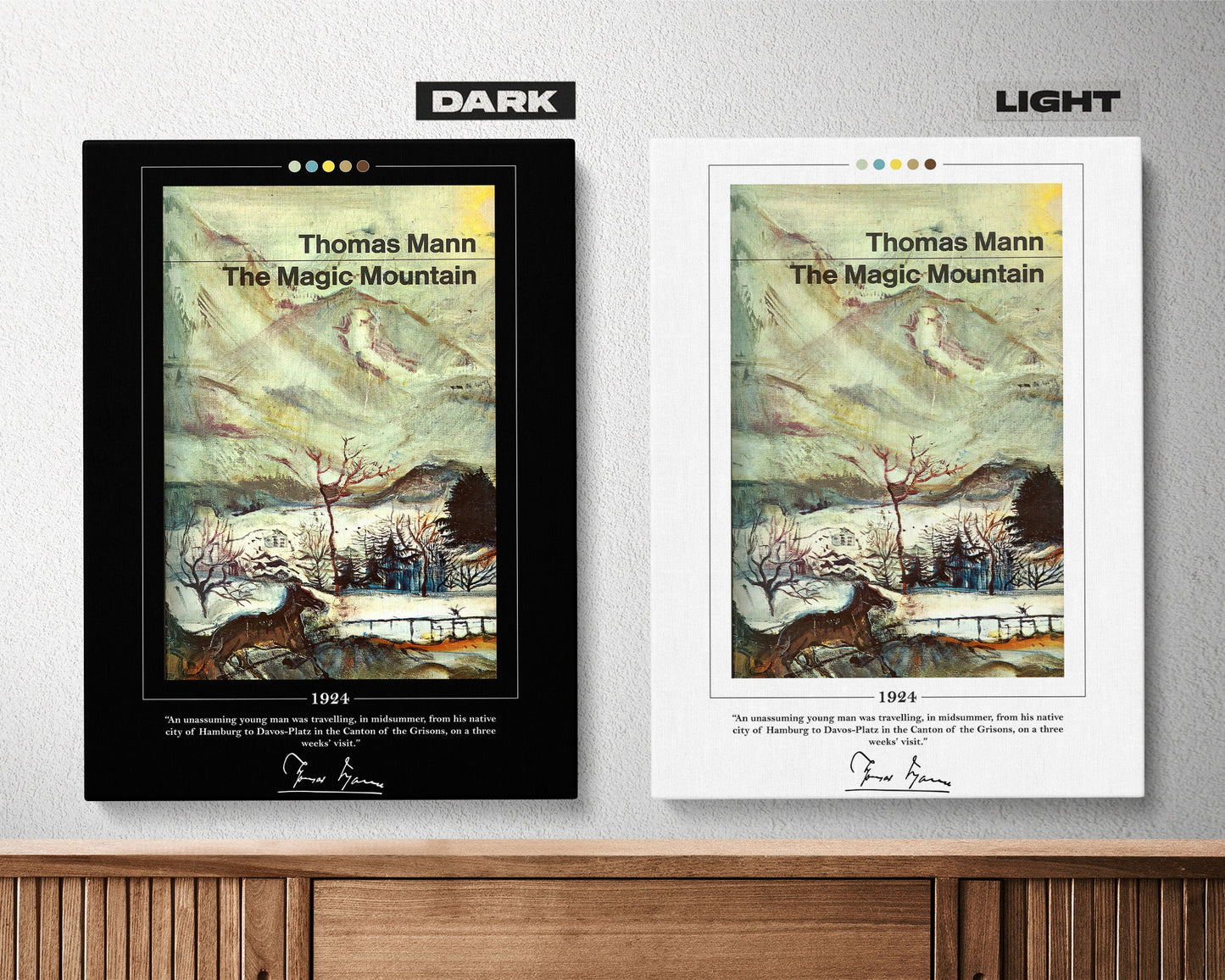 The Magic Mountain Book Cover Poster | Thomas Mann, The Magic Mountain Poster, Book Posters, Book Art, Canvas Wall Art, Book Lover Gift