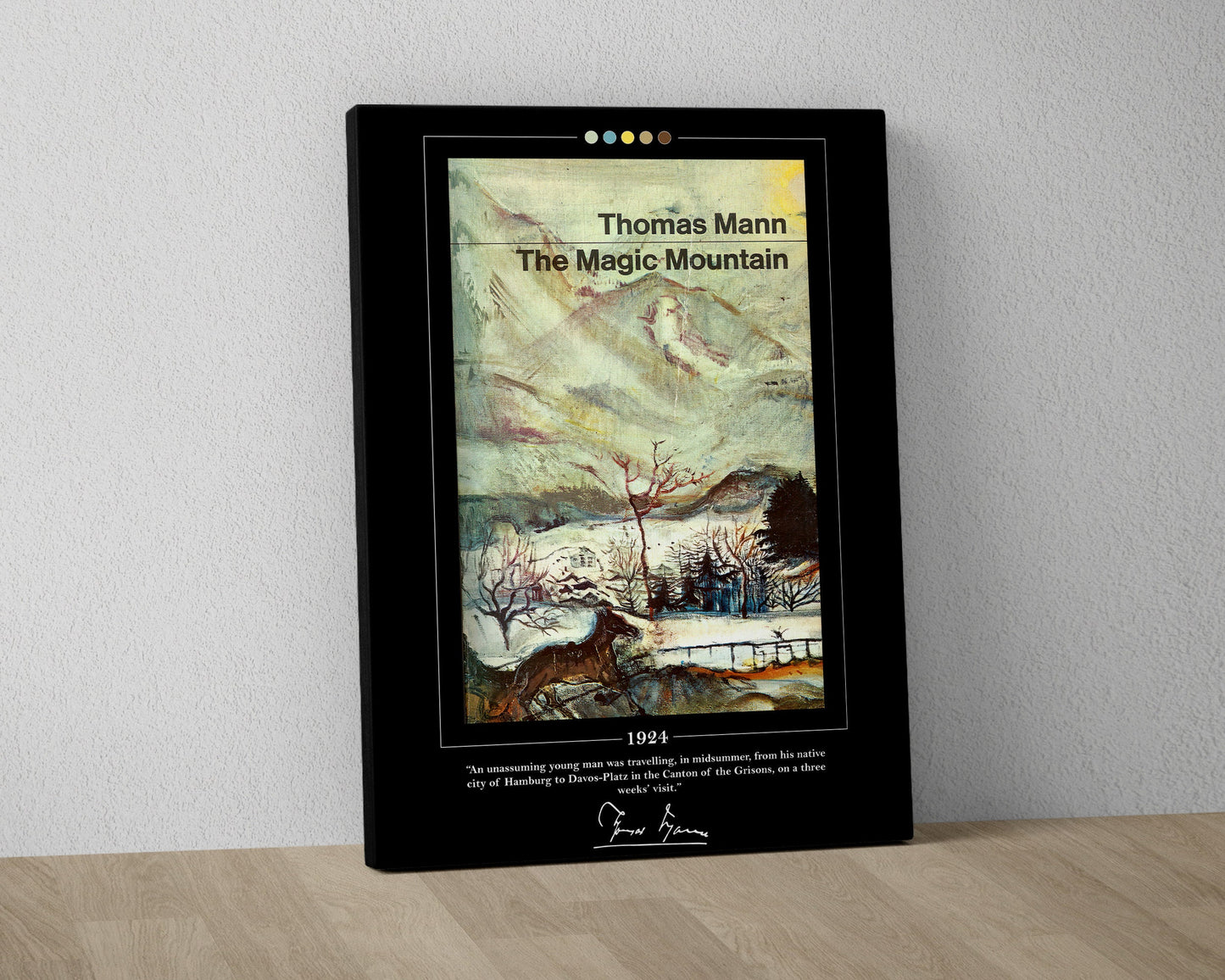 The Magic Mountain Book Cover Poster | Thomas Mann, The Magic Mountain Poster, Book Posters, Book Art, Canvas Wall Art, Book Lover Gift