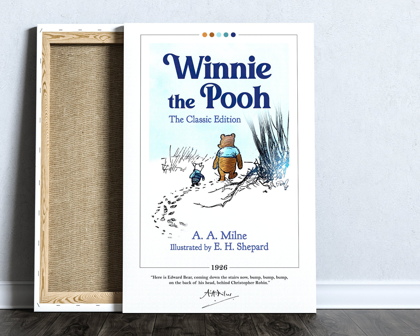 Winnie The Pooh Book Cover Poster | A. A. Milne, Winnie The Pooh Poster, Book Posters, Book Art, Canvas Wall Art, Book Lover Gift