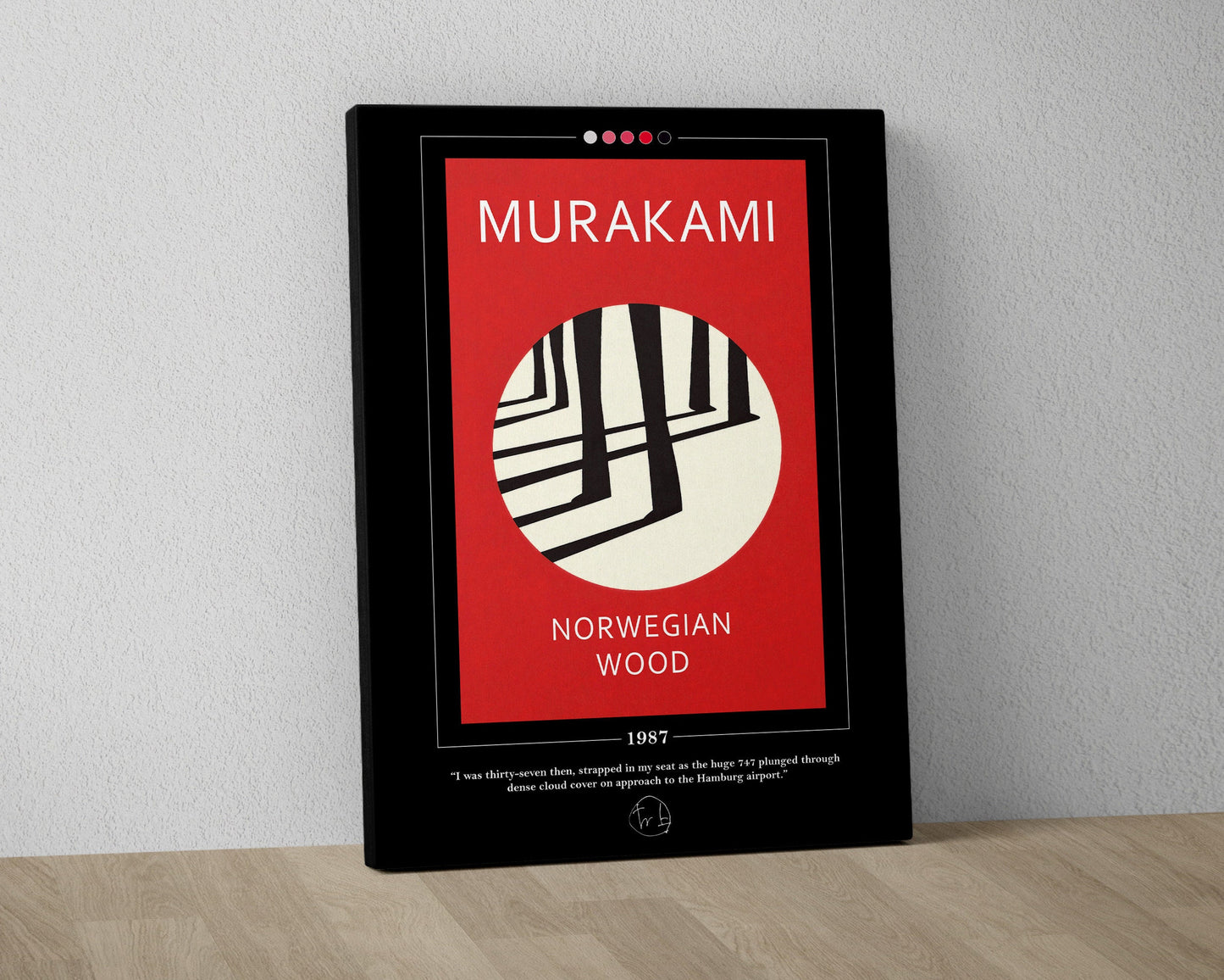 Norwegian Wood Book Cover Poster | Haruki Murakami, Norwegian Wood Poster, Book Posters, Book Art, Canvas Wall Art, Book Lover Gift