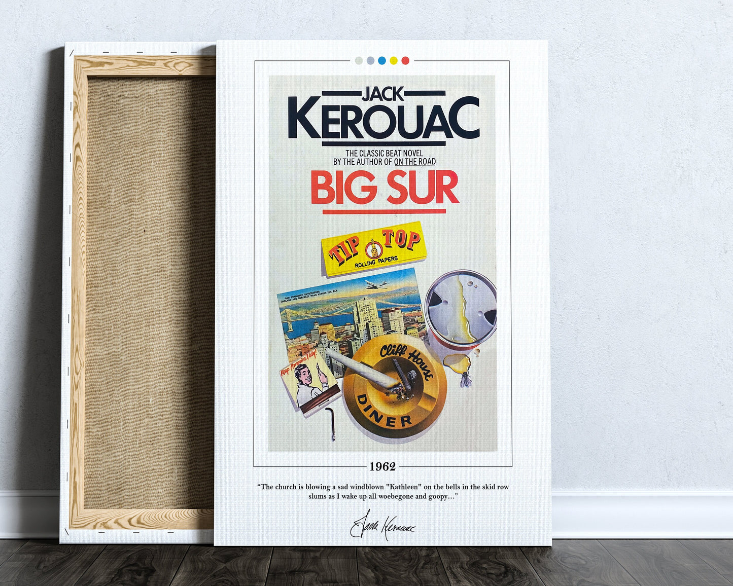 Big Sur Book Cover Poster | Jack Kerouac, Big Sur Poster, Big Sur Print, Book Posters, Canvas Wall Art, Book Art, Book Lover Gift