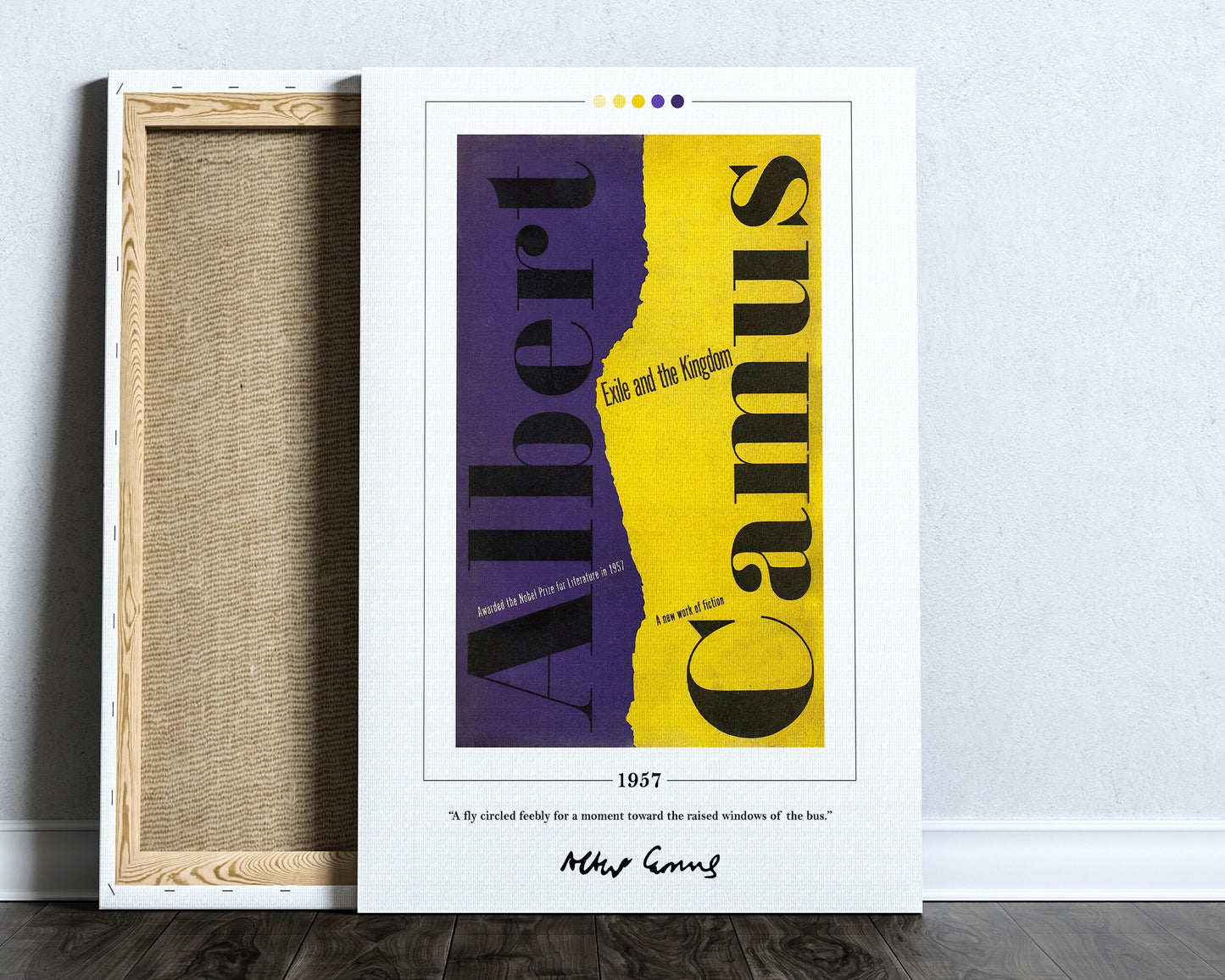 Exile and the Kingdom Book Cover Poster | Albert Camus, Exile and the Kingdom Poster, Book Posters, Book Art, Canvas Print, Book Lover Gift