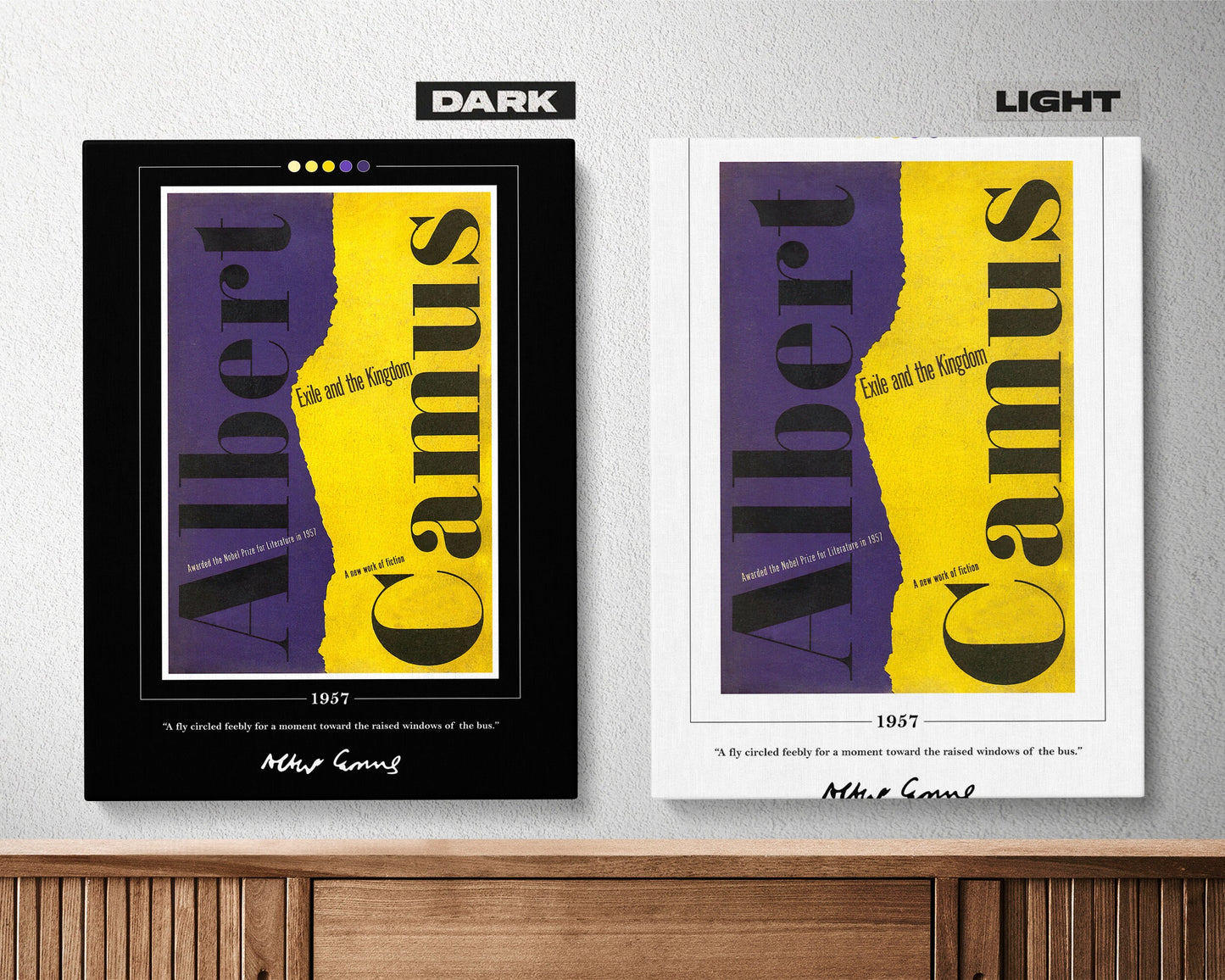 Exile and the Kingdom Book Cover Poster | Albert Camus, Exile and the Kingdom Poster, Book Posters, Book Art, Canvas Print, Book Lover Gift
