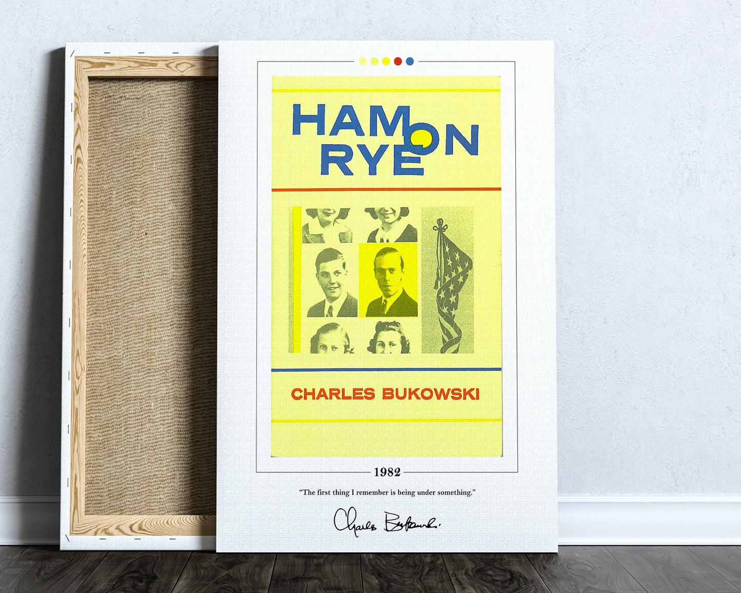 Ham on Rye Book Cover Poster | Charles Bukowski, Ham on Rye Poster, Ham on Rye Print, Book Posters, Canvas Print, Book Art, Book Lover Gift