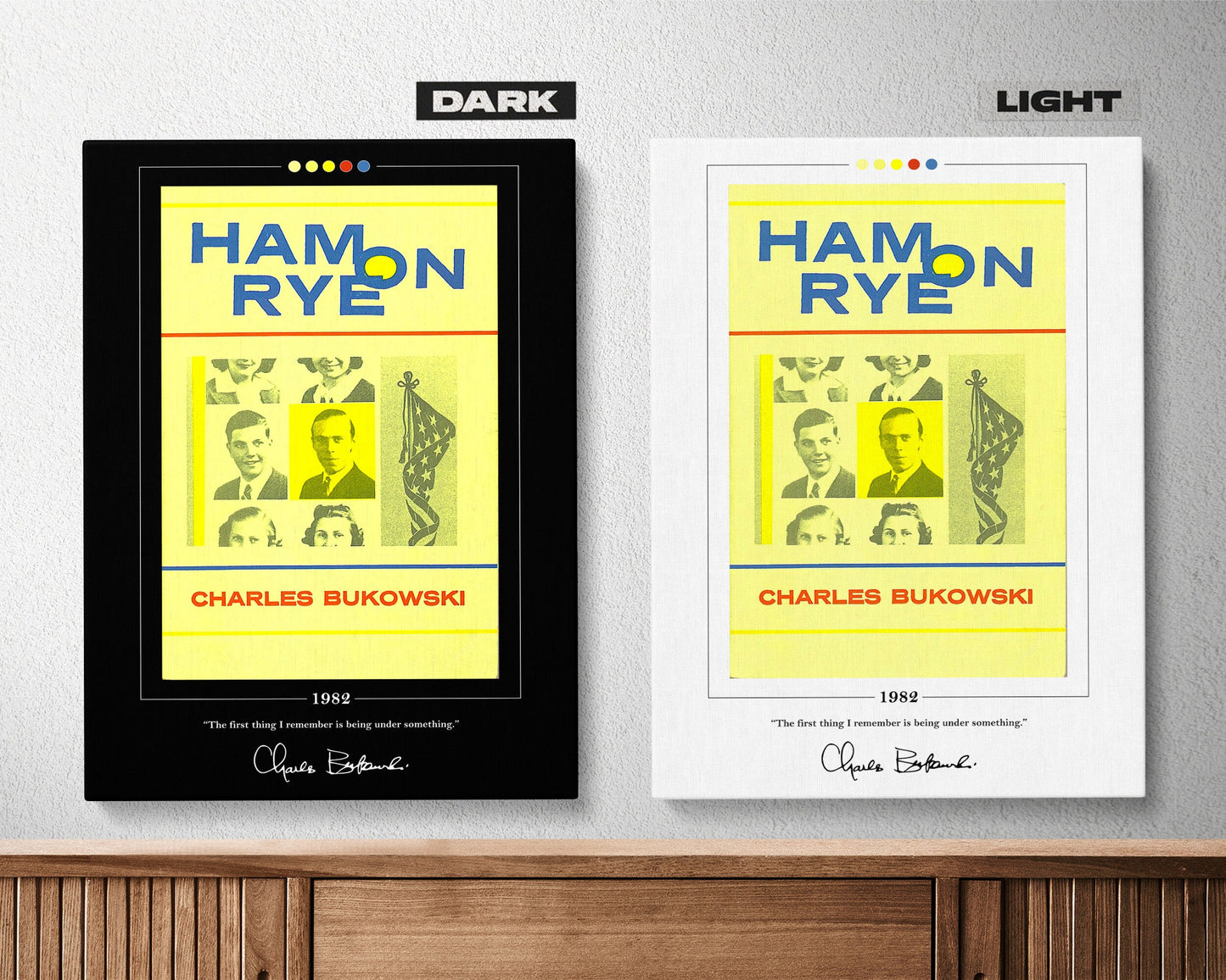 Ham on Rye Book Cover Poster | Charles Bukowski, Ham on Rye Poster, Ham on Rye Print, Book Posters, Canvas Print, Book Art, Book Lover Gift