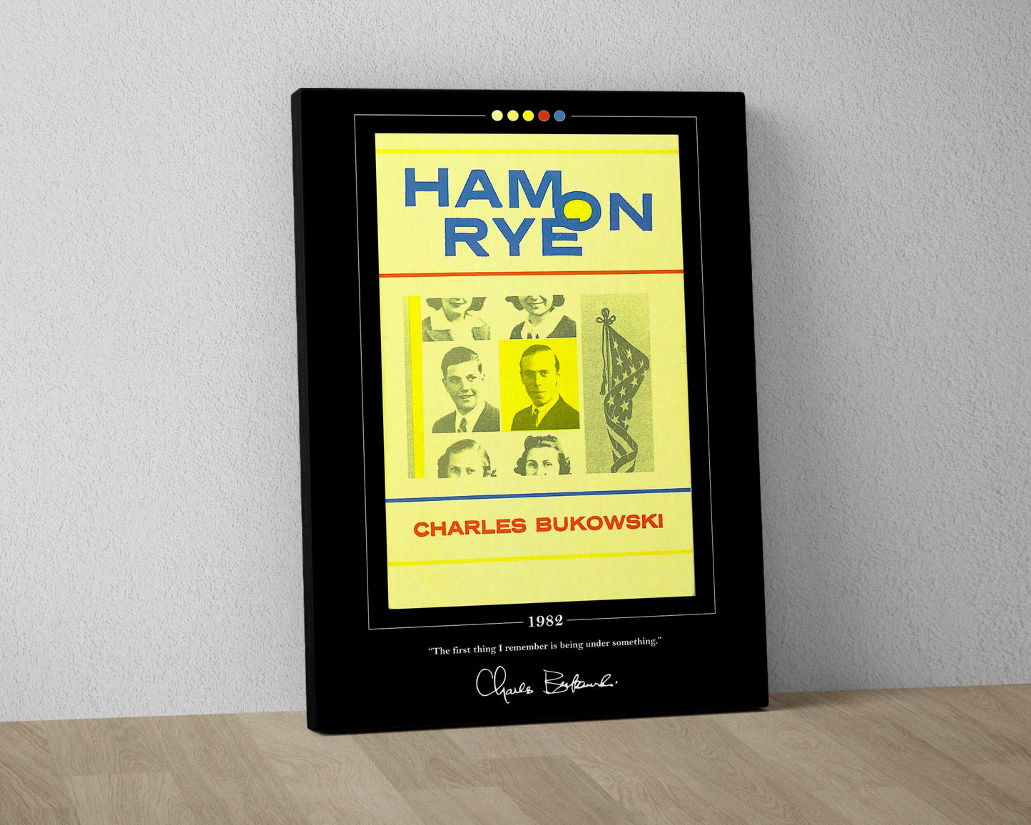 Ham on Rye Book Cover Poster | Charles Bukowski, Ham on Rye Poster, Ham on Rye Print, Book Posters, Canvas Print, Book Art, Book Lover Gift