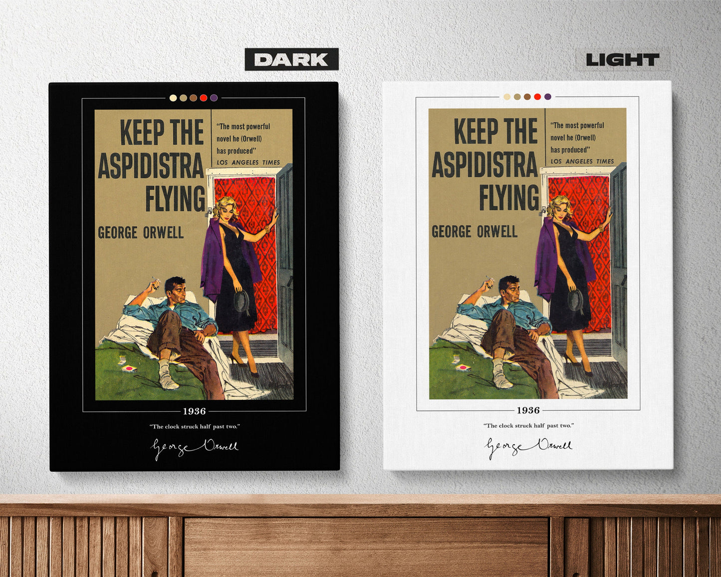 Keep the Aspidistra Flying Book Cover Poster | George Orwell, Keep the Aspidistra Flying Poster, Book Posters, Canvas Print, Book Lover Gift