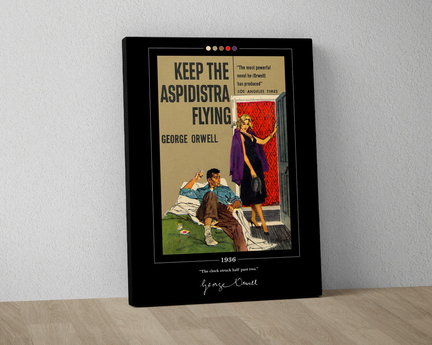Keep the Aspidistra Flying Book Cover Poster | George Orwell, Keep the Aspidistra Flying Poster, Book Posters, Canvas Print, Book Lover Gift
