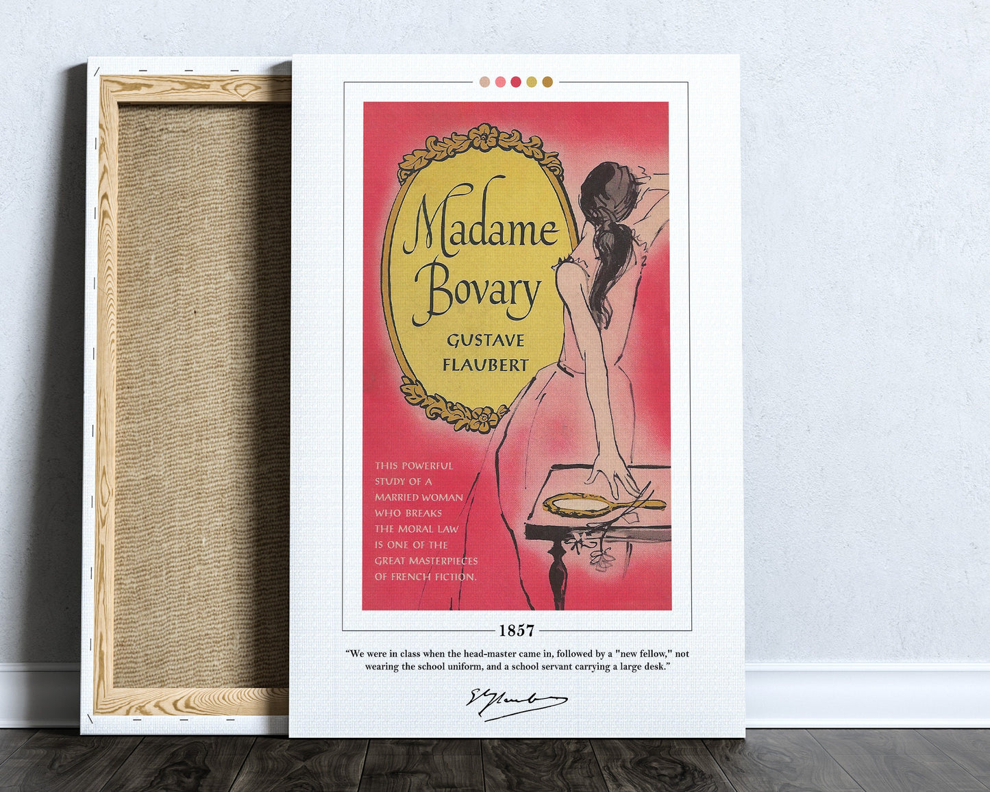 Madame Bovary Book Cover Poster | Gustave Flaubert, Madame Bovary Poster, Madame Bovary Print, Book Posters, Canvas Print, Book Lover Gift