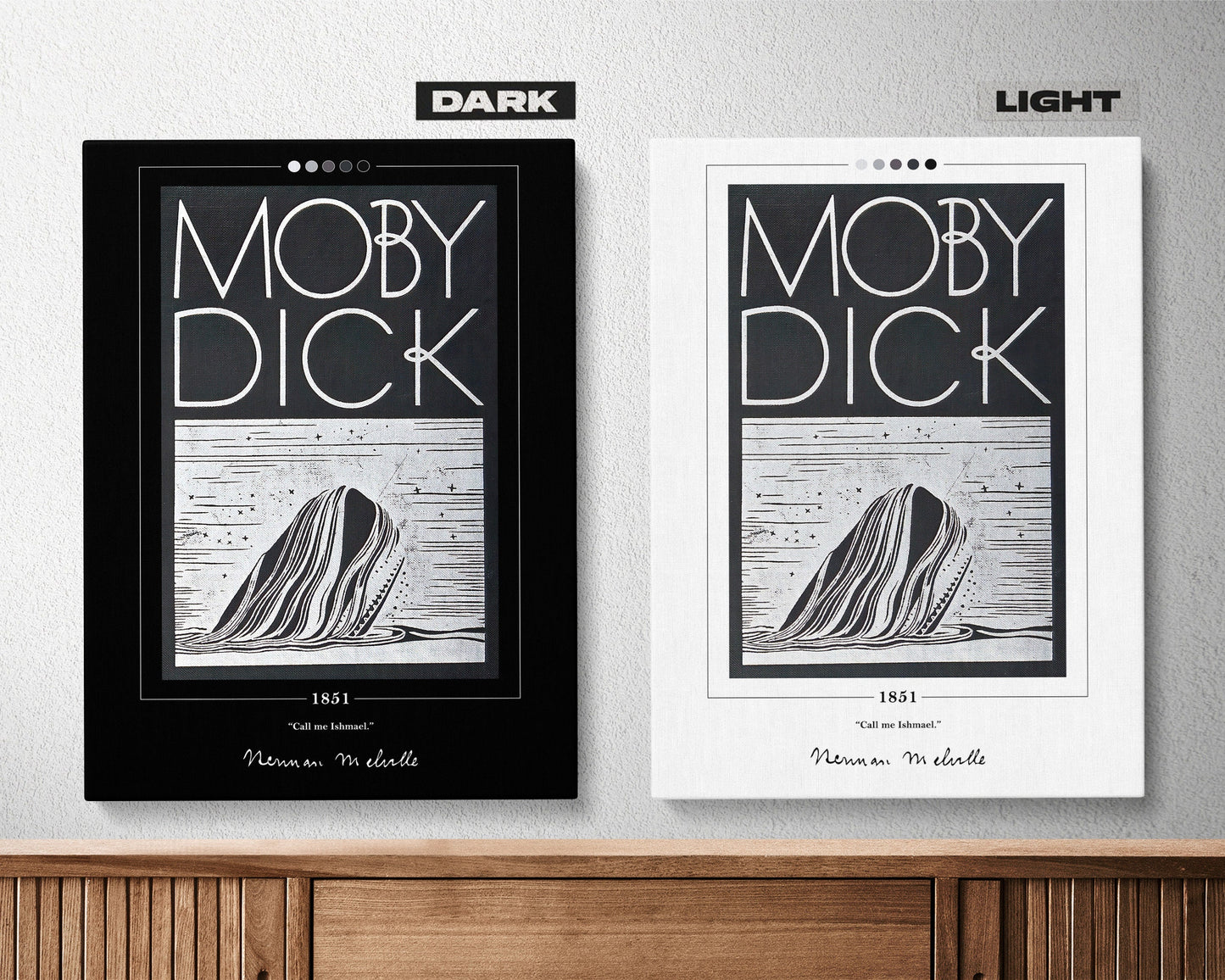 Moby Dick Book Cover Poster | Herman Melville, Moby Dick Poster, Moby Dick Print, Book Posters, Canvas Print, Book Art, Book Lover Gift