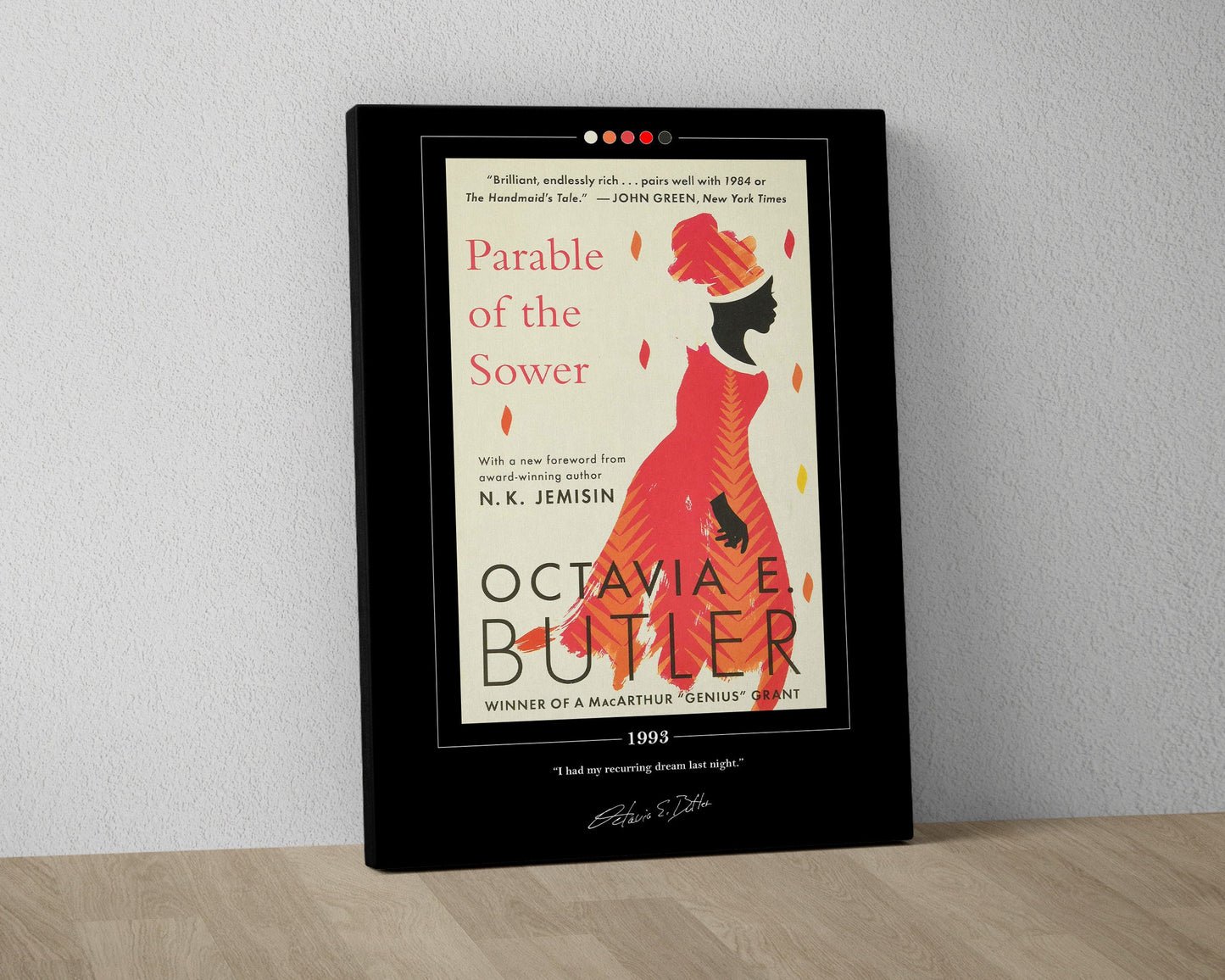 Parable of the Sower Book Cover Poster | Octavia E. Butler, Parable of the Sower Poster, Book Posters, Canvas Wall Art, Book Lover Gift