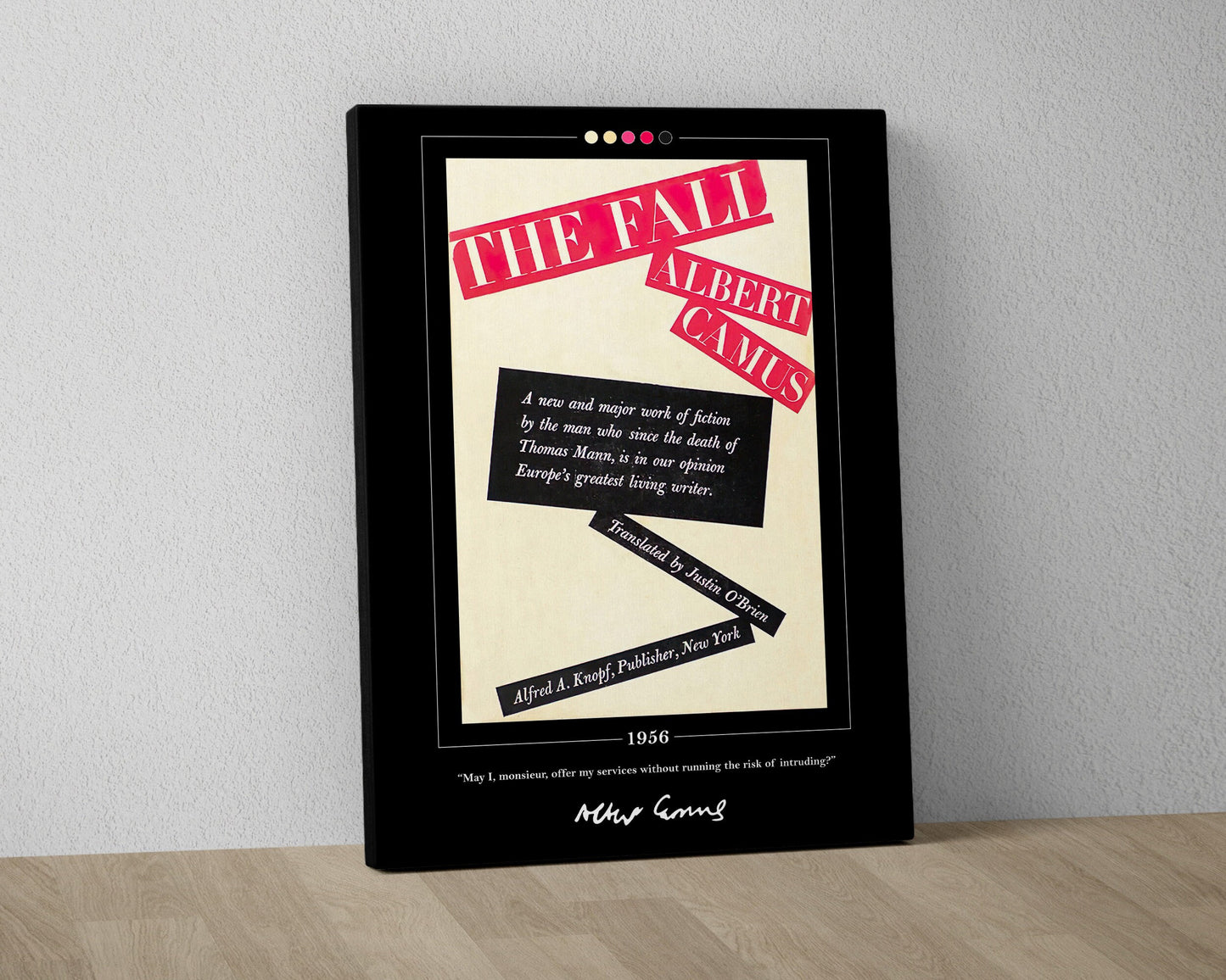 The Fall Book Cover Poster | Albert Camus, The Fall Poster, The Fall Print, Book Posters, Book Art, Canvas Print, Book Art, Book Lover Gift