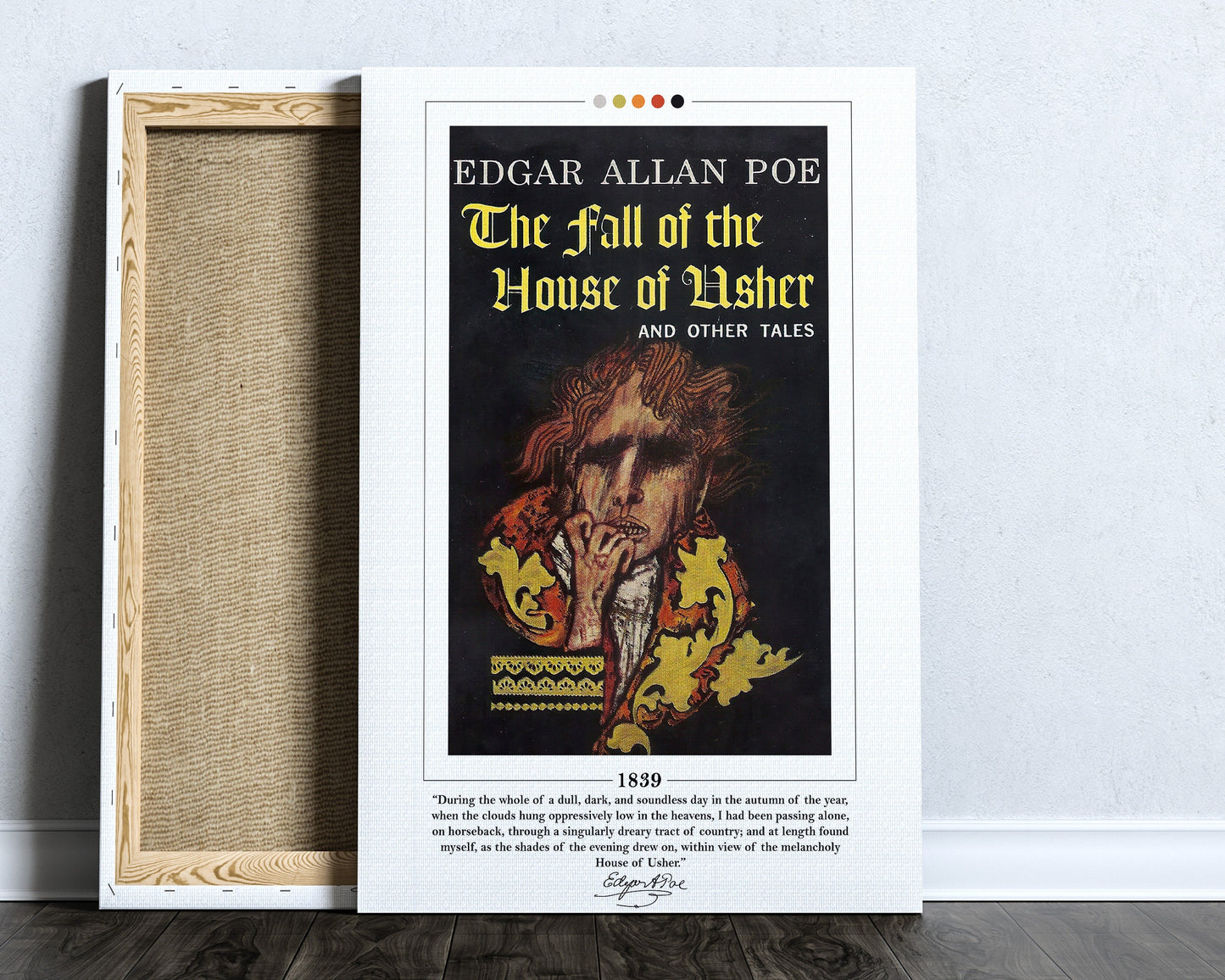 The Fall of the House of Usher Book Cover Poster | Edgar Allan Poe, The Fall of the House of Usher Poster, Book Posters, Canvas Wall Art
