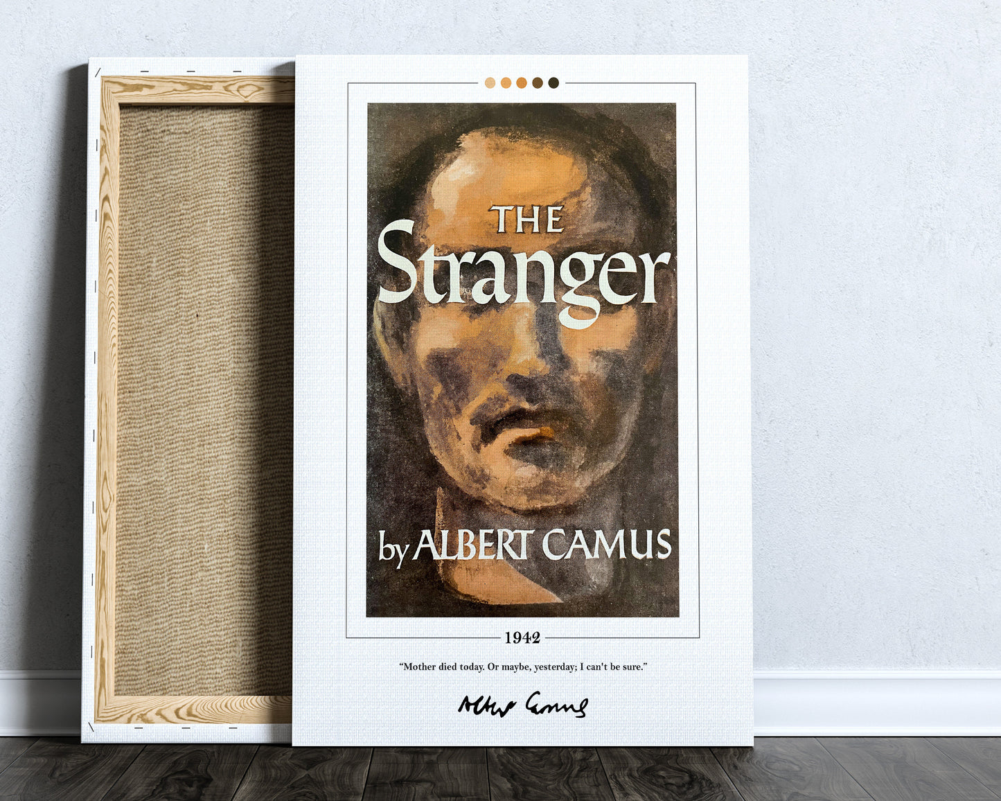 The Stranger Book Cover Poster | Albert Camus, The Stranger Poster, The Stranger Print, Book Posters, Canvas Wall Art, Book Lover Gift