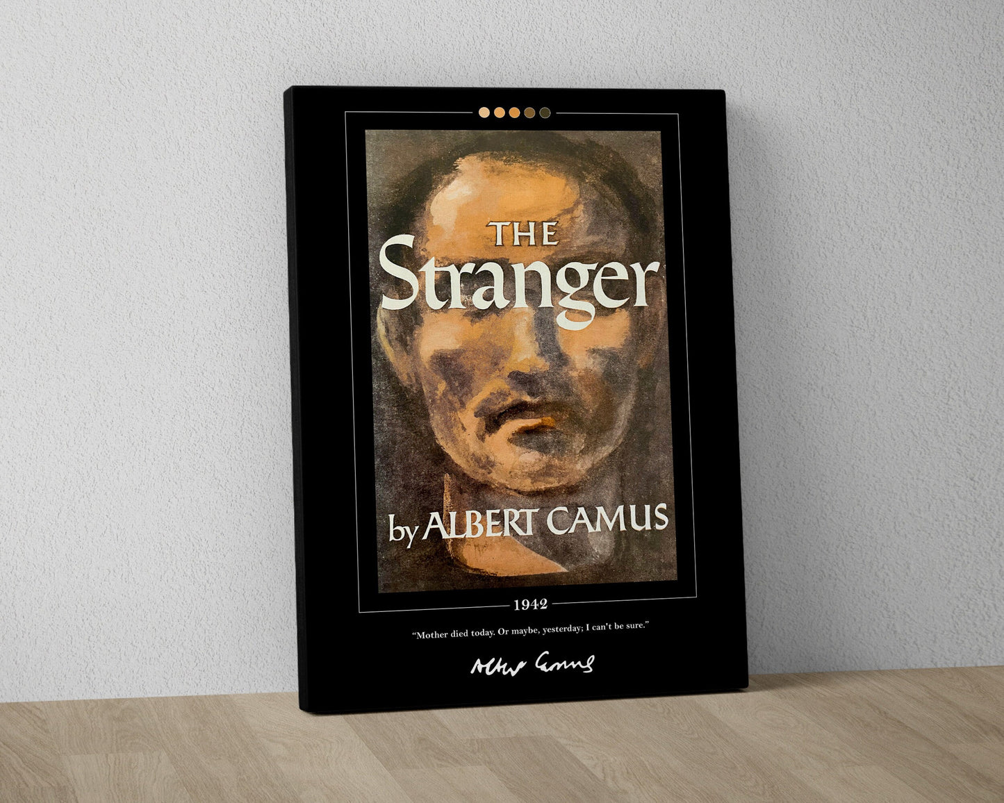 The Stranger Book Cover Poster | Albert Camus, The Stranger Poster, The Stranger Print, Book Posters, Canvas Wall Art, Book Lover Gift