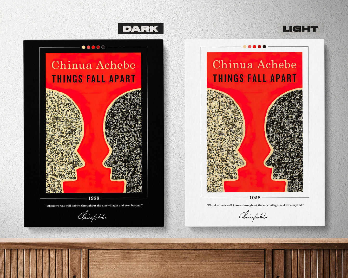 Things Fall Apart Book Cover Poster | Chinua Achebe, Things Fall Apart Poster, Book Posters, Book Art, Canvas Wall Art, Book Lover Gift