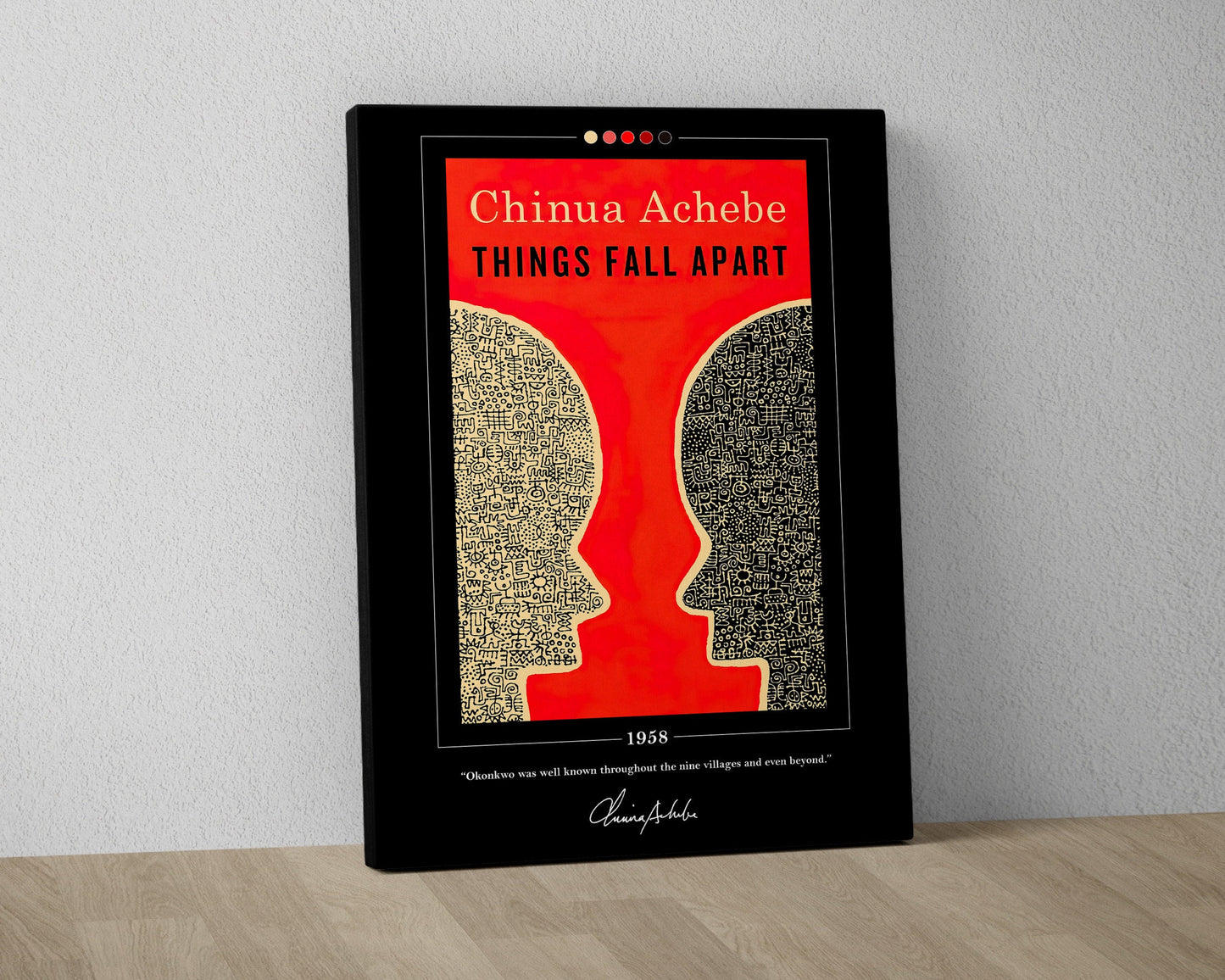 Things Fall Apart Book Cover Poster | Chinua Achebe, Things Fall Apart Poster, Book Posters, Book Art, Canvas Wall Art, Book Lover Gift