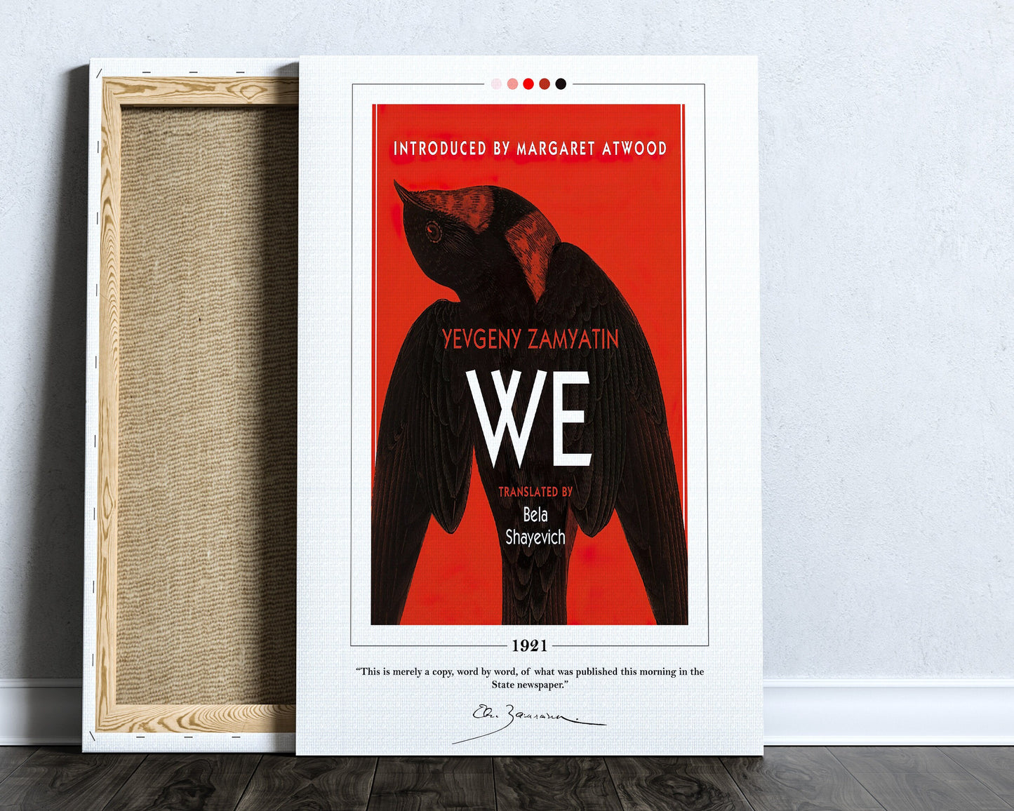 We Book Cover Poster | Yevgeny Zamyatin, We Poster, We Print, Book Posters, Canvas Wall Art, Book Art, Book Lover Gift