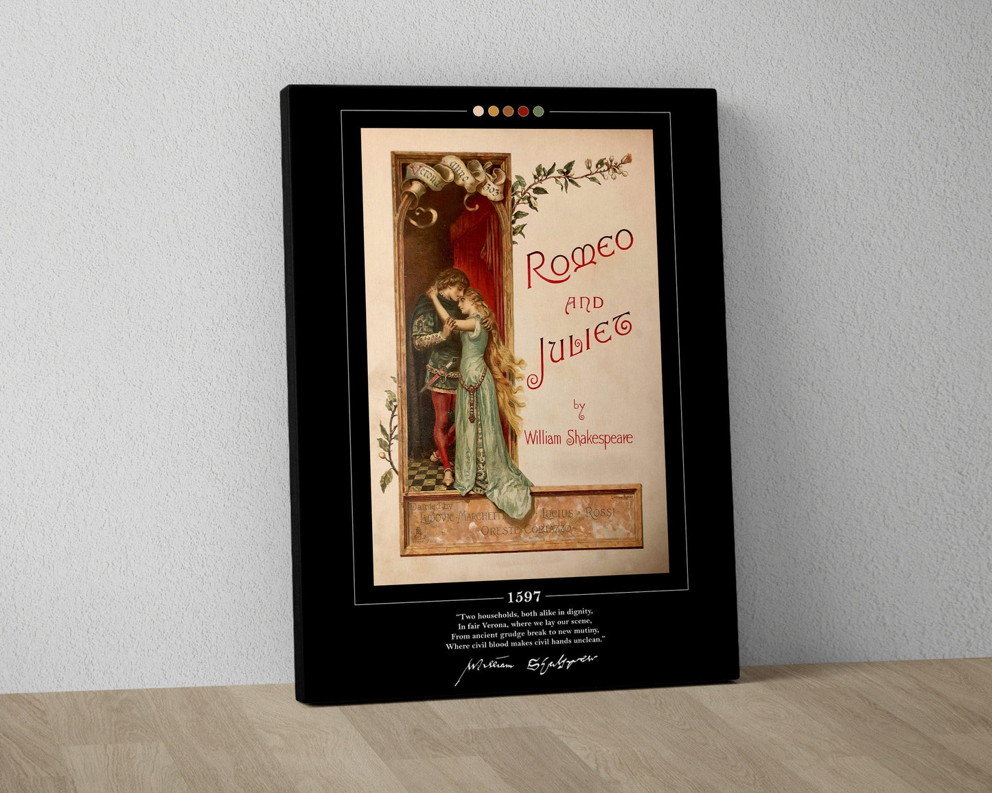 Romeo and Juliet Book Cover Poster | William Shakespeare, Romeo and Juliet Poster, Romeo and Juliet Print, Book Posters, Canvas Print