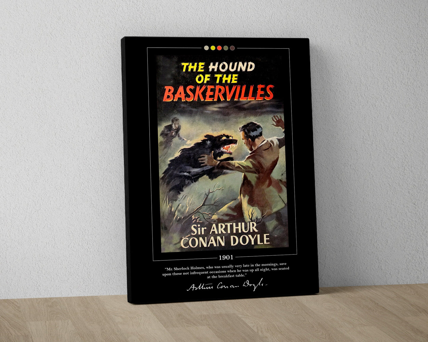 The Hound of the Baskervilles Book Cover Poster | Arthur Conan Doyle, Sherlock Holmes Poster, Hound of the Baskervilles Poster, Book Posters