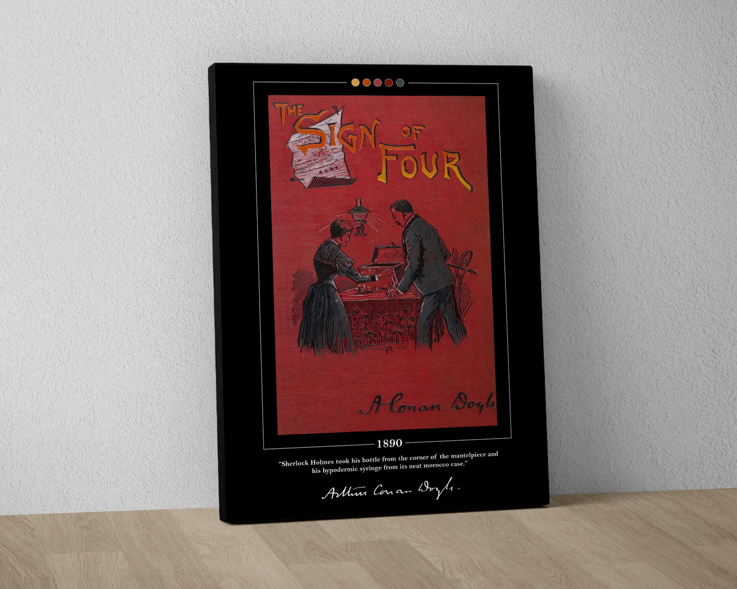 The Sign of the Four Book Cover Poster | Arthur Conan Doyle, Sherlock Holmes Poster, The Sign of the Four Poster, Book Posters, Canvas Print