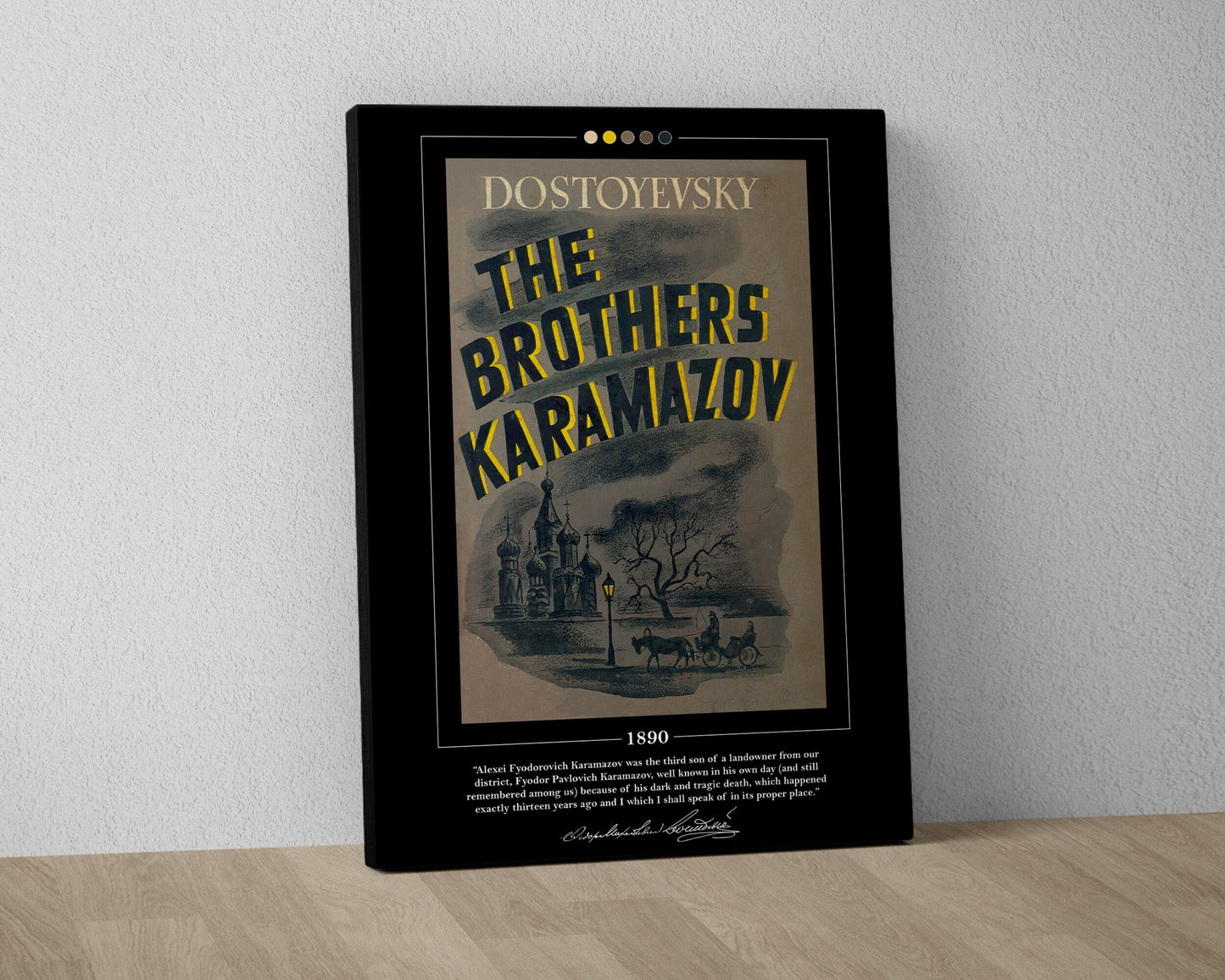 The Brothers Karamazov Book Cover Poster | Fyodor Dostoevsky, The Brothers Karamazov Poster, Book Posters, Canvas Wall Art, Book Lover Gift