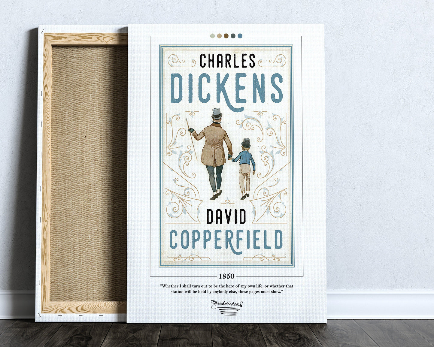 David Copperfield Book Cover Poster | Charles Dickens, David Copperfield Poster, Book Posters, Canvas Wall Art, Book Art, Book Lover Gift