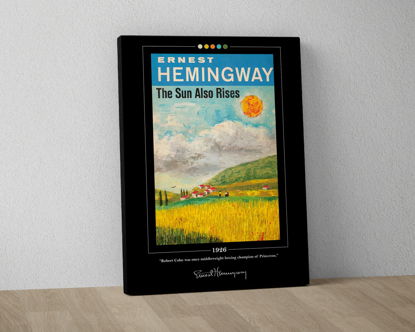 The Sun Also Rises Book Cover Poster | Ernest Hemingway, The Sun Also Rises Poster, Book Posters, Book Art, Canvas Wall Art, Book Lover Gift
