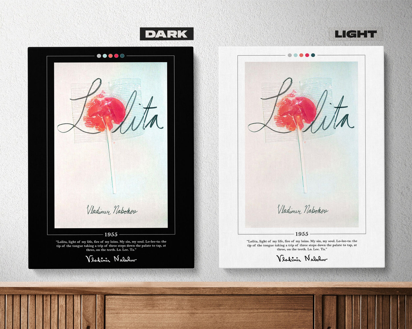Lolita Book Cover Poster | Vladimir Nabokov, Lolita Poster, Lolita Print, Book Posters, Canvas Wall Art, Book Art, Book Lover Gift