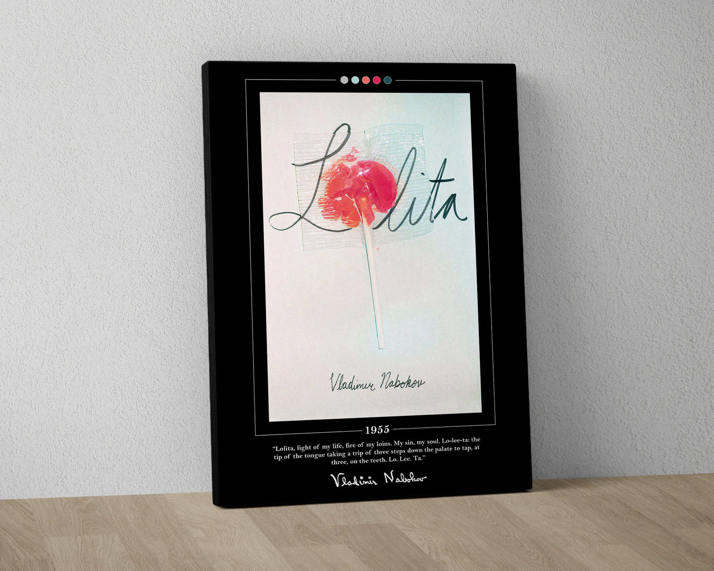 Lolita Book Cover Poster | Vladimir Nabokov, Lolita Poster, Lolita Print, Book Posters, Canvas Wall Art, Book Art, Book Lover Gift