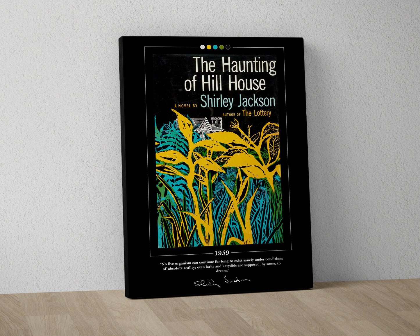 The Haunting of Hill House Book Cover Poster | Shirley Jackson, Haunting of Hill House Poster, Book Posters, Canvas Print, Book Lover Gift