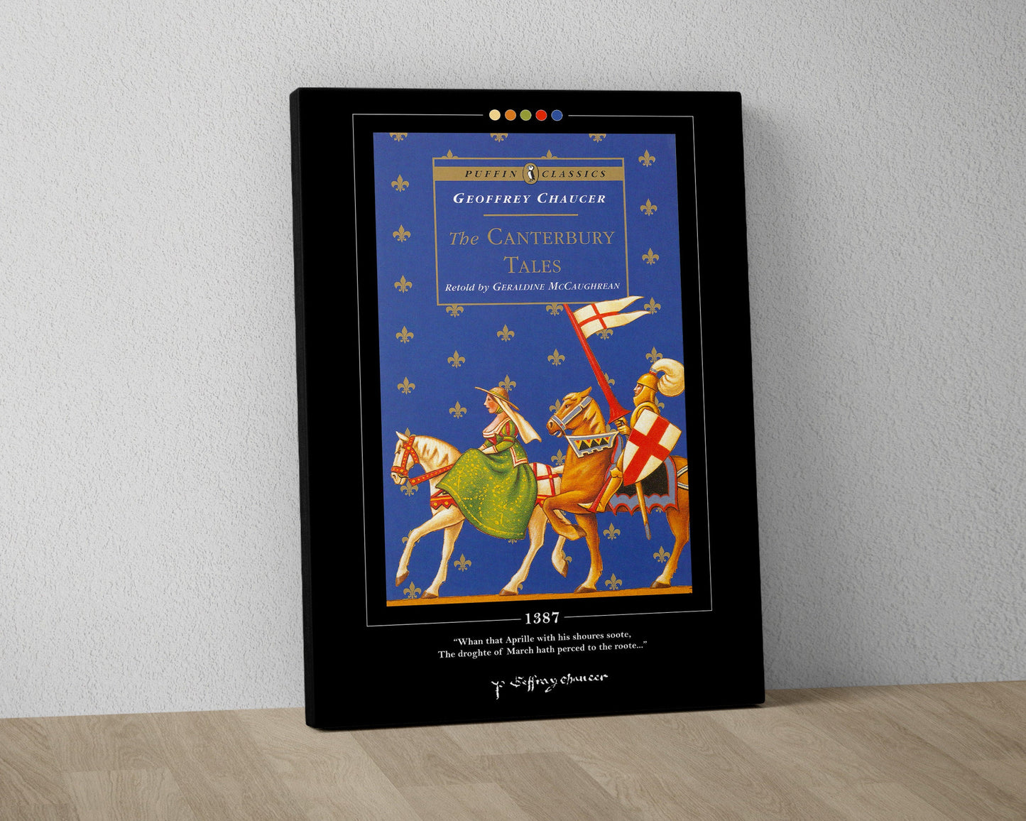 The Canterbury Tales Book Cover Poster | Geoffrey Chaucer, The Canterbury Tales Poster, Book Posters, Canvas Wall Art, Book Lover Gift