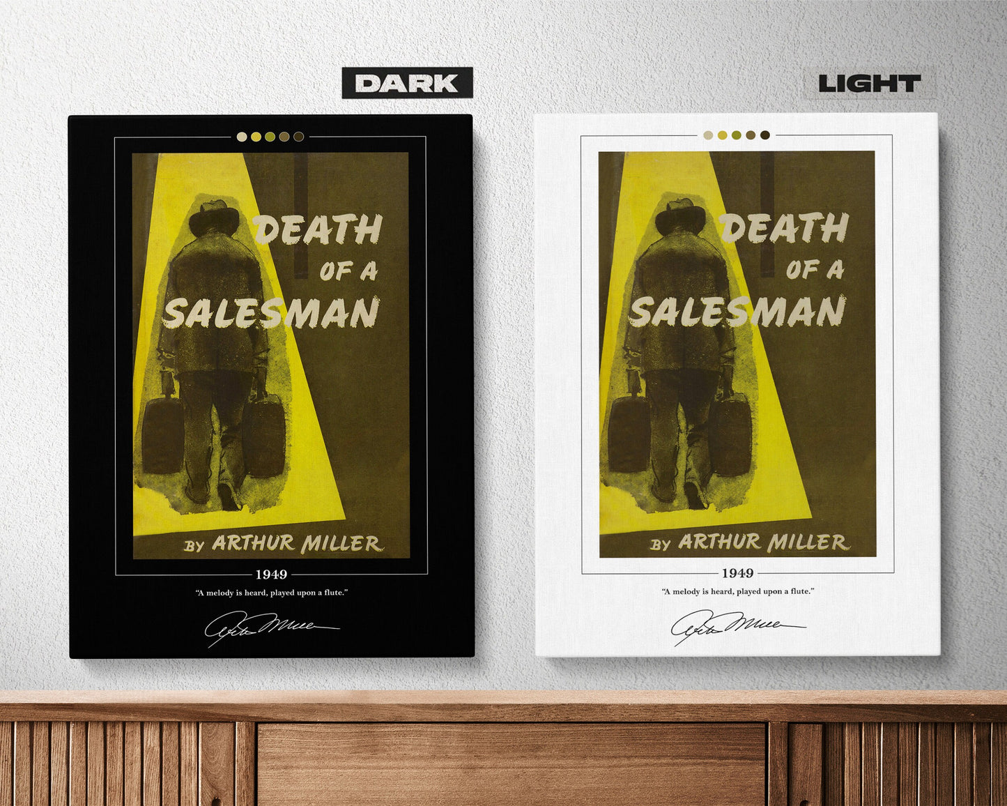 Death of a Salesman Book Cover Poster | Arthur Miller, Death of a Salesman Poster, Book Posters, Book Art, Canvas Wall Art, Book Lover Gift