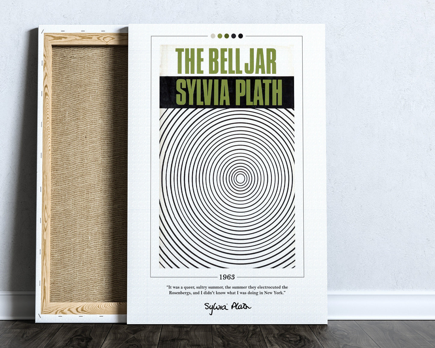 The Bell Jar Book Cover Poster | Sylvia Plath, The Bell Jar Poster, The Bell Jar Print, Book Posters, Canvas Wall Art, Book Lover Gift