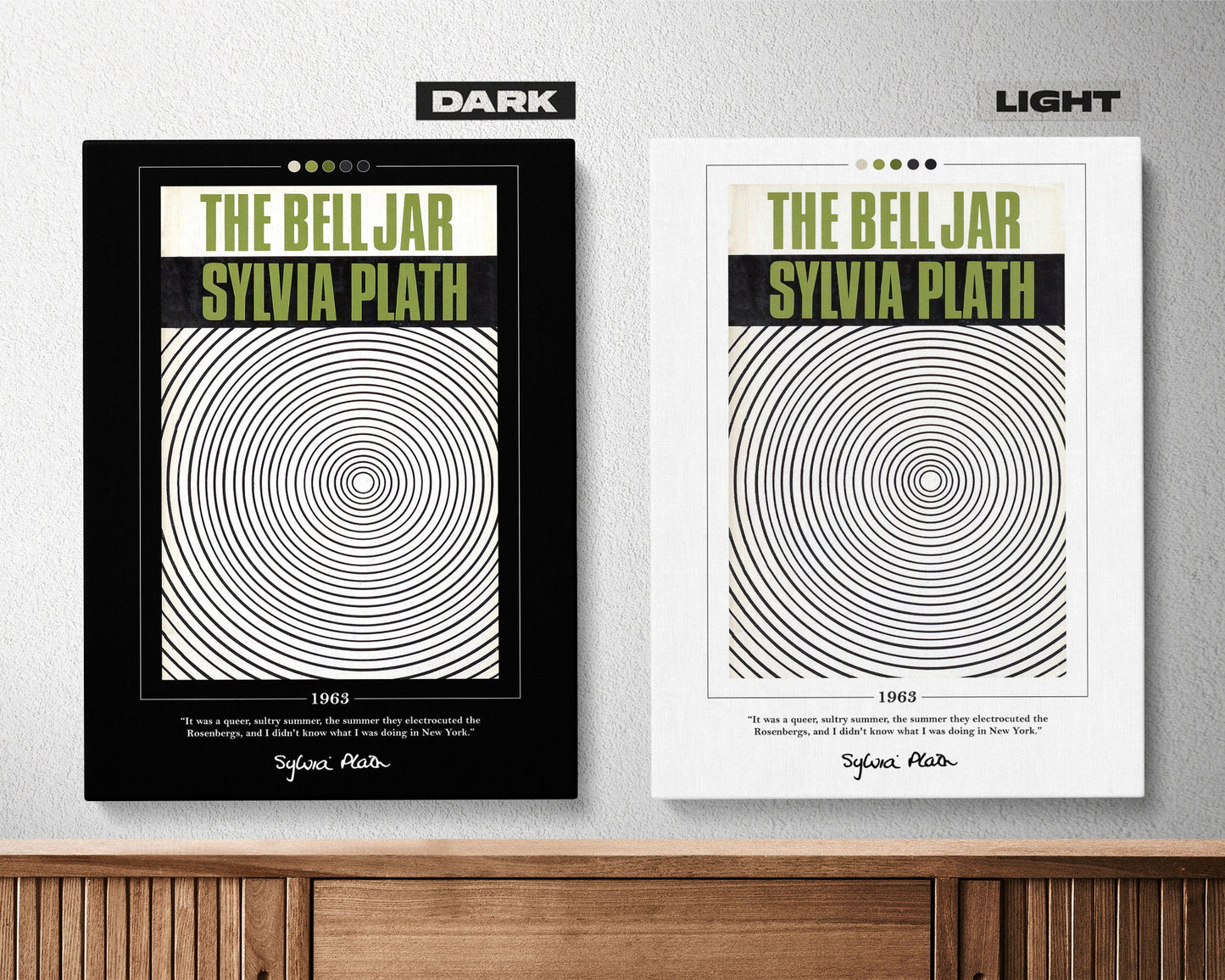The Bell Jar Book Cover Poster | Sylvia Plath, The Bell Jar Poster, The Bell Jar Print, Book Posters, Canvas Wall Art, Book Lover Gift