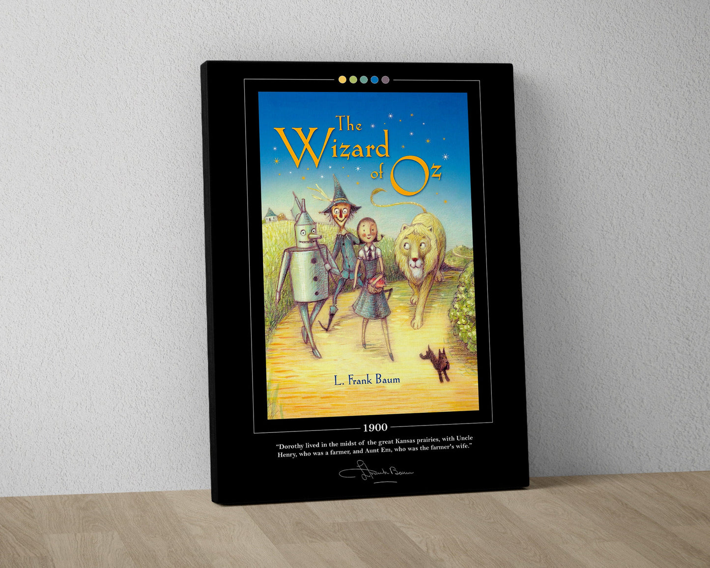 The Wizard of Oz Book Cover Poster | L. Frank Baum, Wizard of Oz Poster, Wizard of Oz Print, Book Posters, Canvas Wall Art, Book Lover Gift