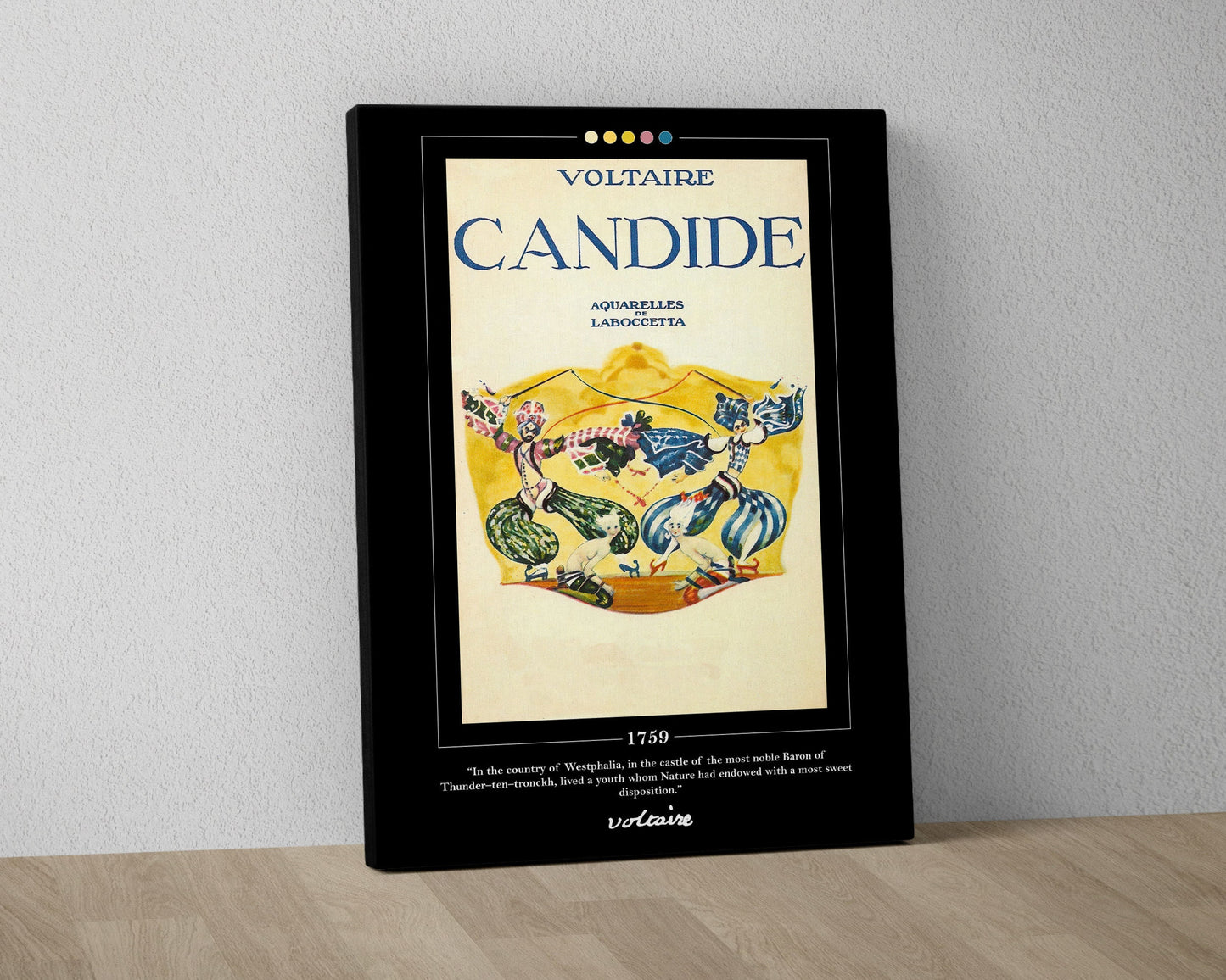 Candide Book Cover Poster | Voltaire, Candide Poster, Candide Print, Book Posters, Book Prints, Book Art, Canvas Wall Art, Book Lover Gift