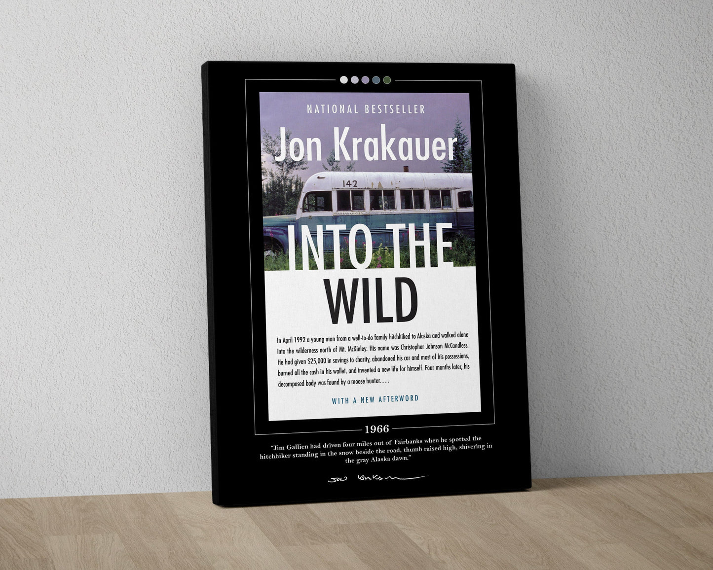 Into the Wild Book Cover Poster | Jon Krakauer, Into the Wild Poster, Into the Wild Print, Book Posters, Canvas Wall Art, Book Lover Gift