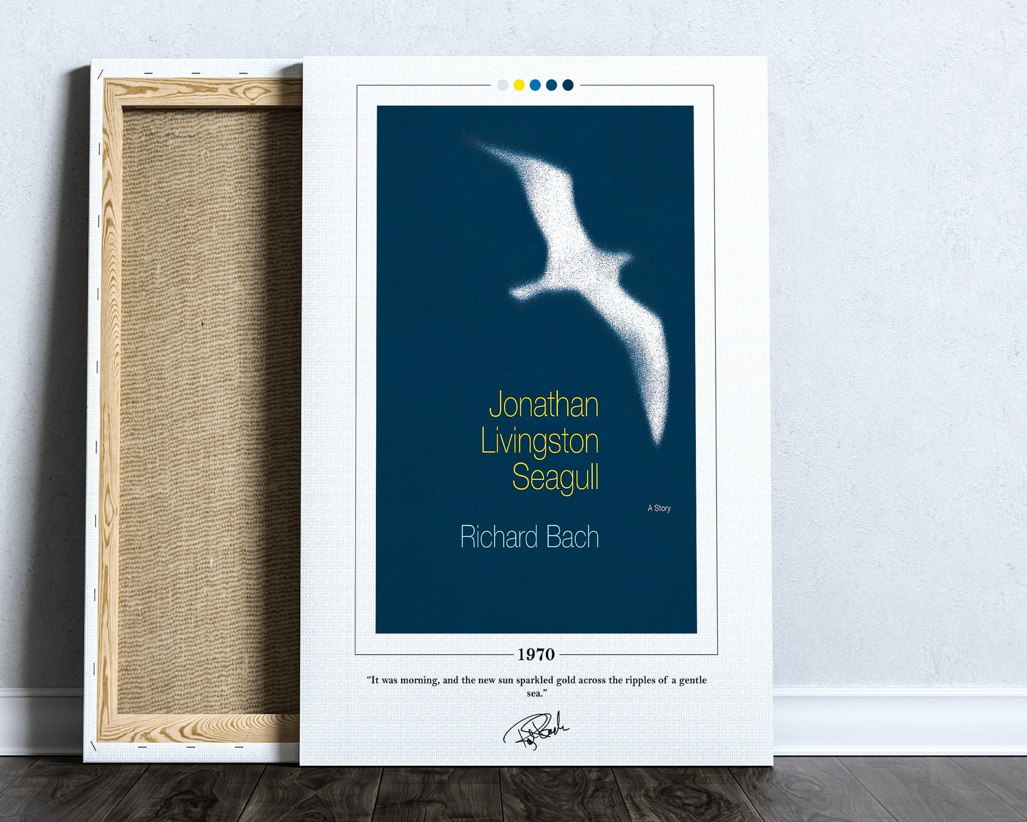 Jonathan Livingston Seagull Book Cover Poster | Richard Bach, Jonathan Livingston Seagull Poster, Book Poster, Canvas Print, Book Lover Gift