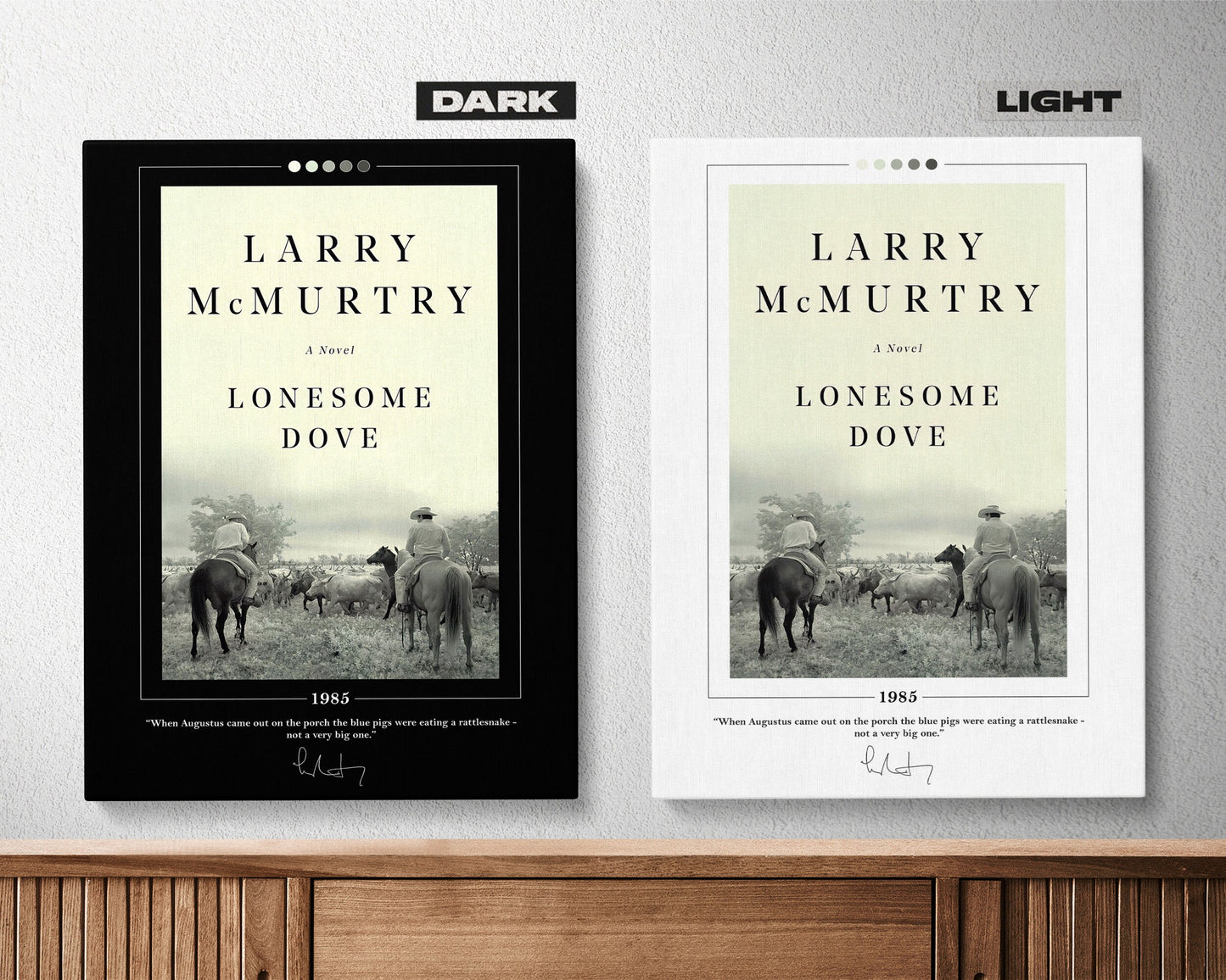 Lonesome Dove Book Cover Poster | Larry McMurtry, Lonesome Dove Poster, Lonesome Dove Print, Book Posters, Canvas Wall Art, Book Lover Gift