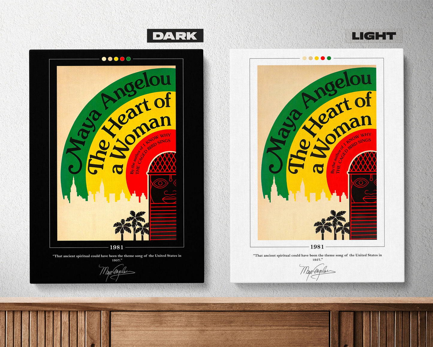 The Heart of a Woman Book Cover Poster | Maya Angelou, The Heart of a Woman Poster, Book Posters, Canvas Wall Art, Book Art, Book Lover Gift