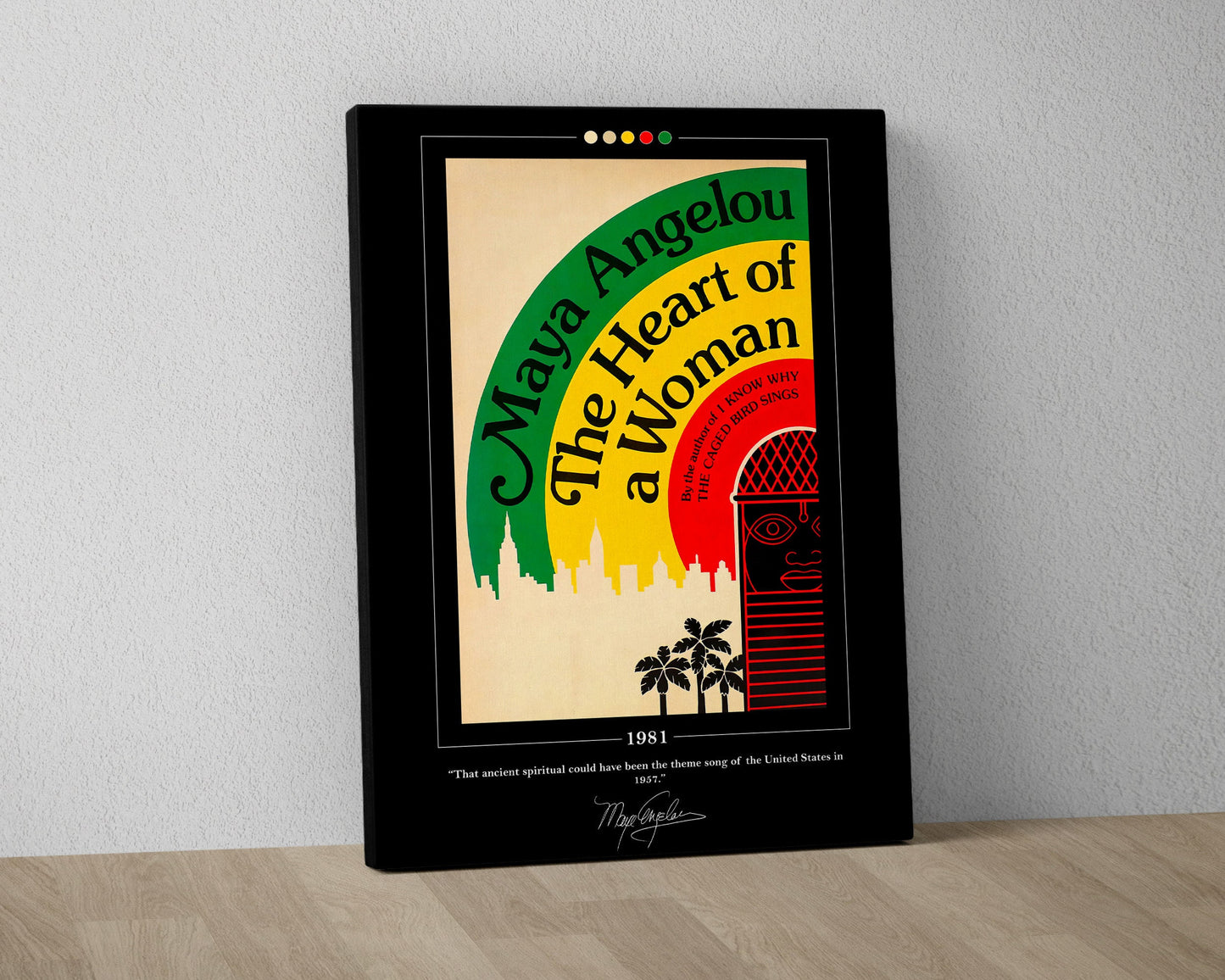 The Heart of a Woman Book Cover Poster | Maya Angelou, The Heart of a Woman Poster, Book Posters, Canvas Wall Art, Book Art, Book Lover Gift