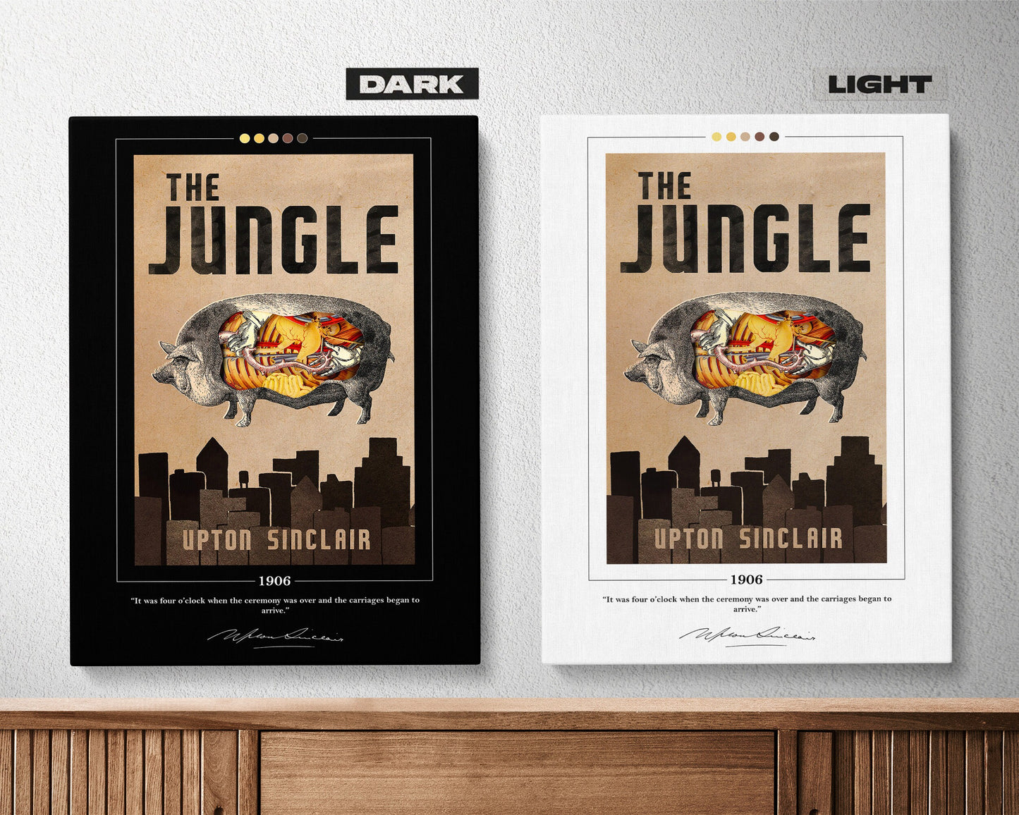 The Jungle Book Cover Poster | Upton Sinclair, The Jungle Poster, The Jungle Print, Book Posters, Canvas Wall Art, Book Art, Book Lover Gift