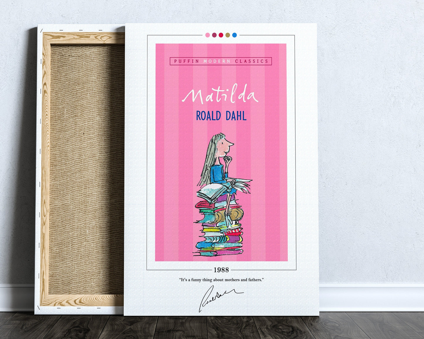 Matilda Book Cover Poster | Roald Dahl, Matilda Poster, Matilda Print, Book Posters, Book Prints, Canvas Wall Art, Book Art, Book Lover Gift