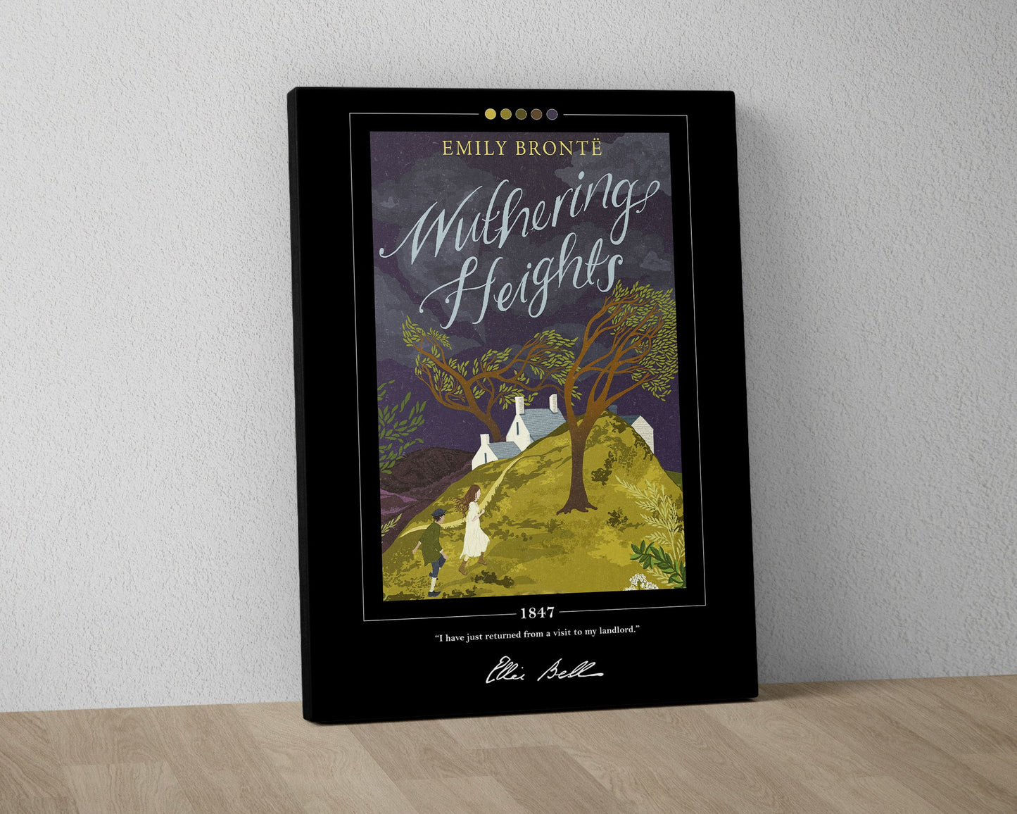 Wuthering Heights Book Cover Poster | Charlotte Bronte, Wuthering Heights Poster, Book Posters, Book Art, Canvas Wall Art, Book Lover Gift