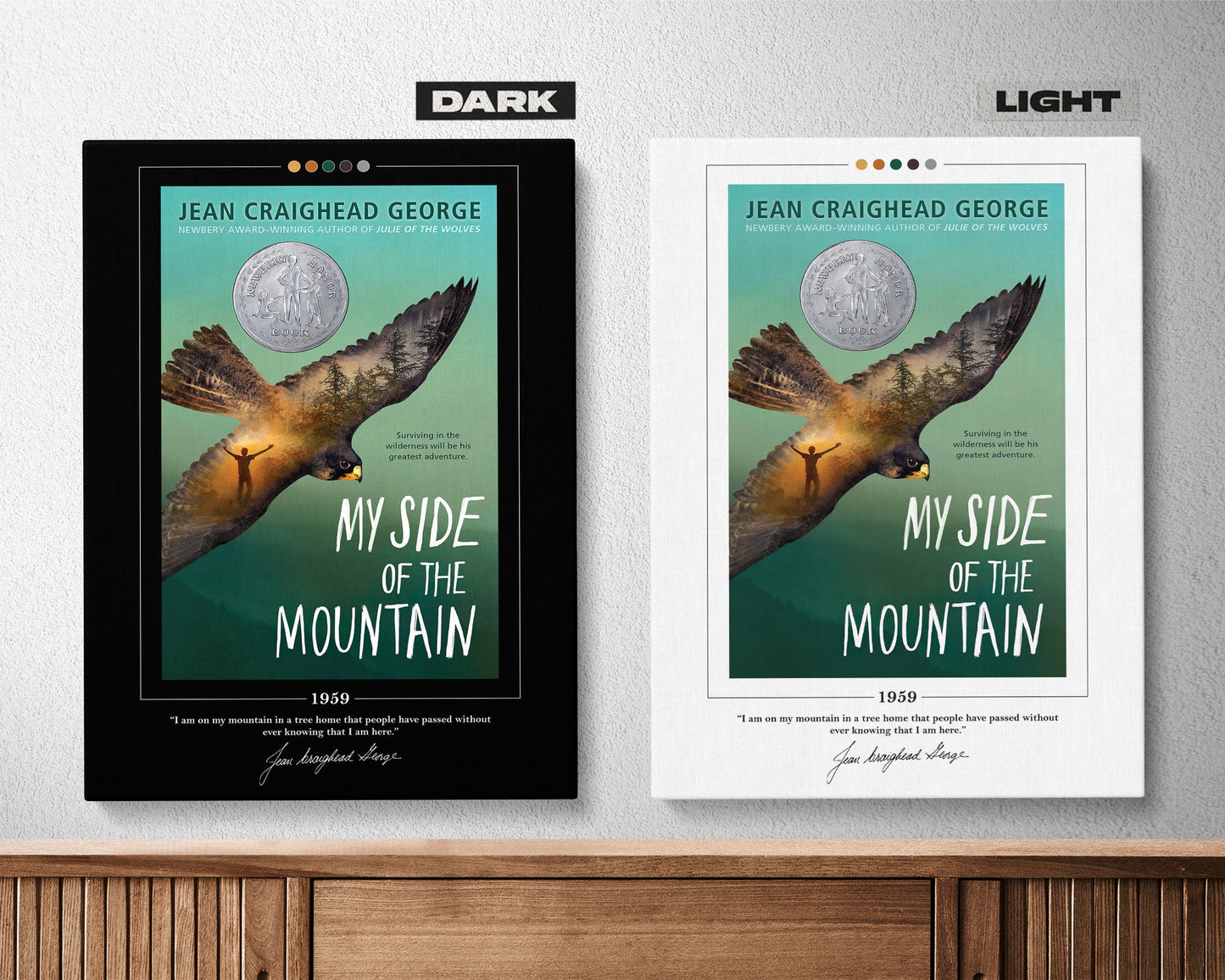 My Side of the Mountain Book Cover Poster | Jean Craighead George, My Side of the Mountain Poster, Book Posters, Canvas Wall Art, Book Art