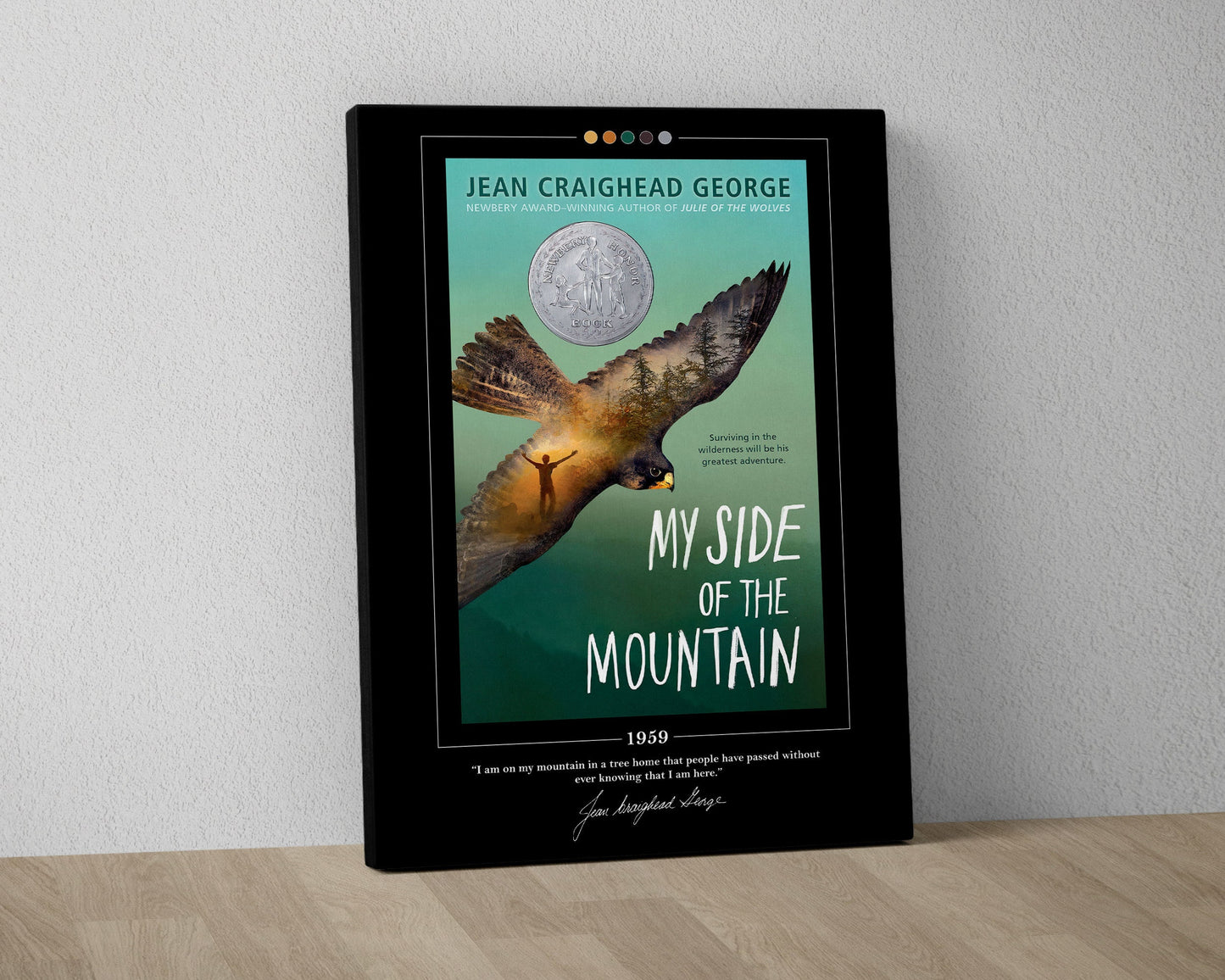 My Side of the Mountain Book Cover Poster | Jean Craighead George, My Side of the Mountain Poster, Book Posters, Canvas Wall Art, Book Art