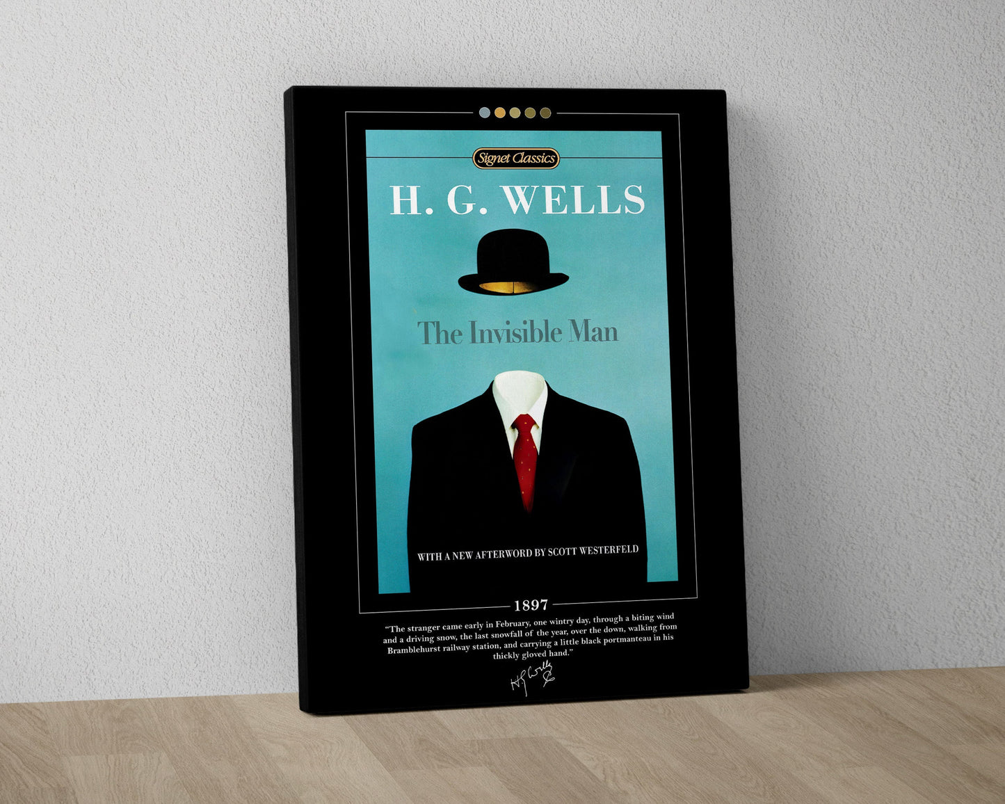 The Invisible Man Book Cover Poster | H. G. Wells, The Invisible Man Poster, Book Posters, Book Art, Canvas Wall Art, Book Lover Gift