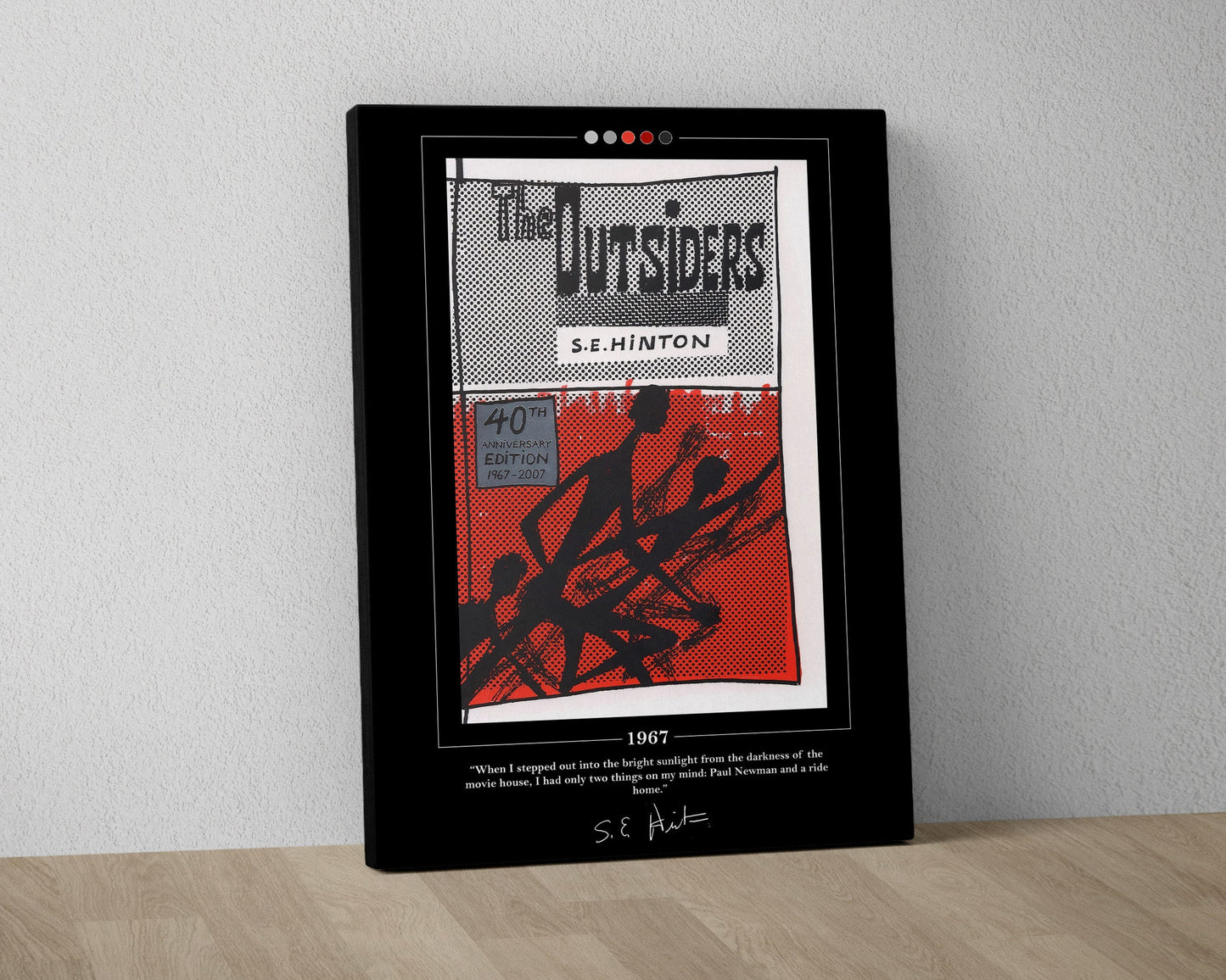 The Outsiders Book Cover Poster | S. E. Hinton, The Outsiders Poster, The Outsiders Print, Book Posters, Canvas Wall Art, Book Lover Gift